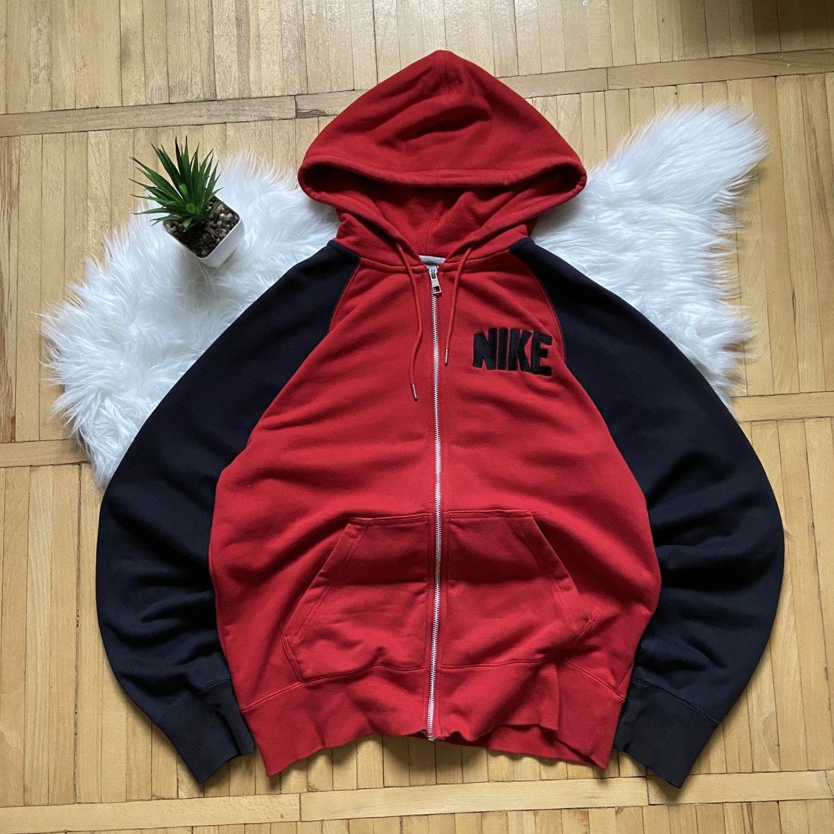 Nike 📌 Vintage Nike LXXII Big Logo Zip-Hoodie Size US L / EU 52-54 / 3 - 1 Thumbnail