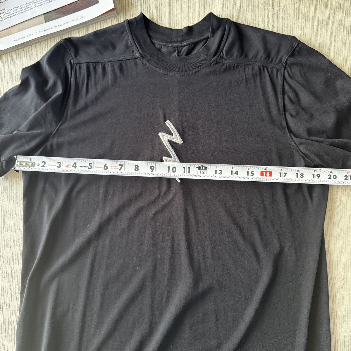 Rick Owens Rick Owens Black Lightning Bolt Level T-Shirt Size US S / EU 44-46 / 1 - 6 Thumbnail