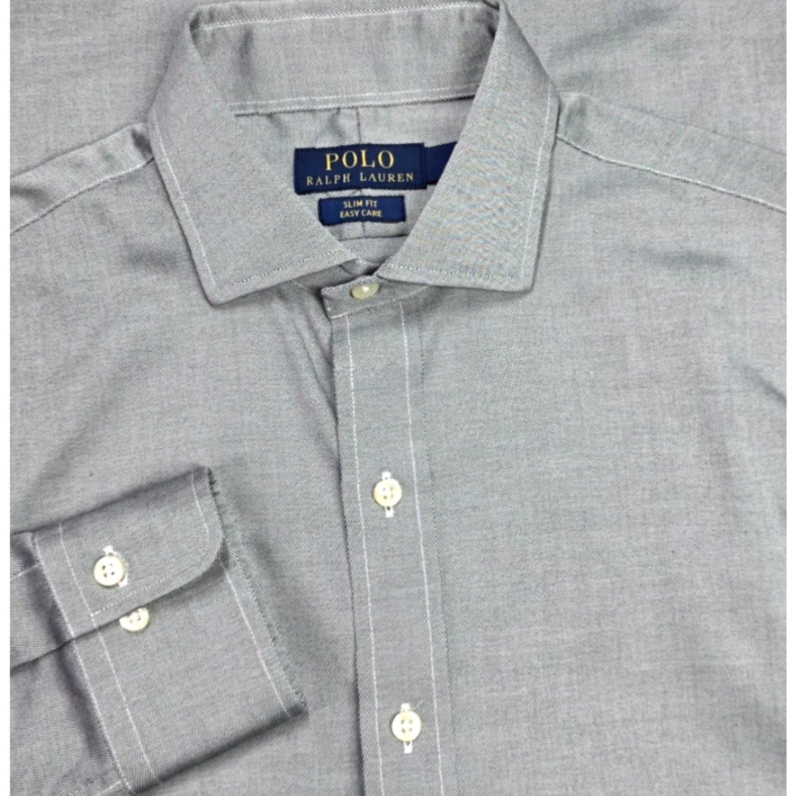 Polo Ralph Lauren VINTAGE Polo Ralph Lauren Shirt Men 15-32/33 Gray Diamond Button Up Slim Fit Easy Care Size US M / EU 48-50 / 2 - 2 Thumbnail