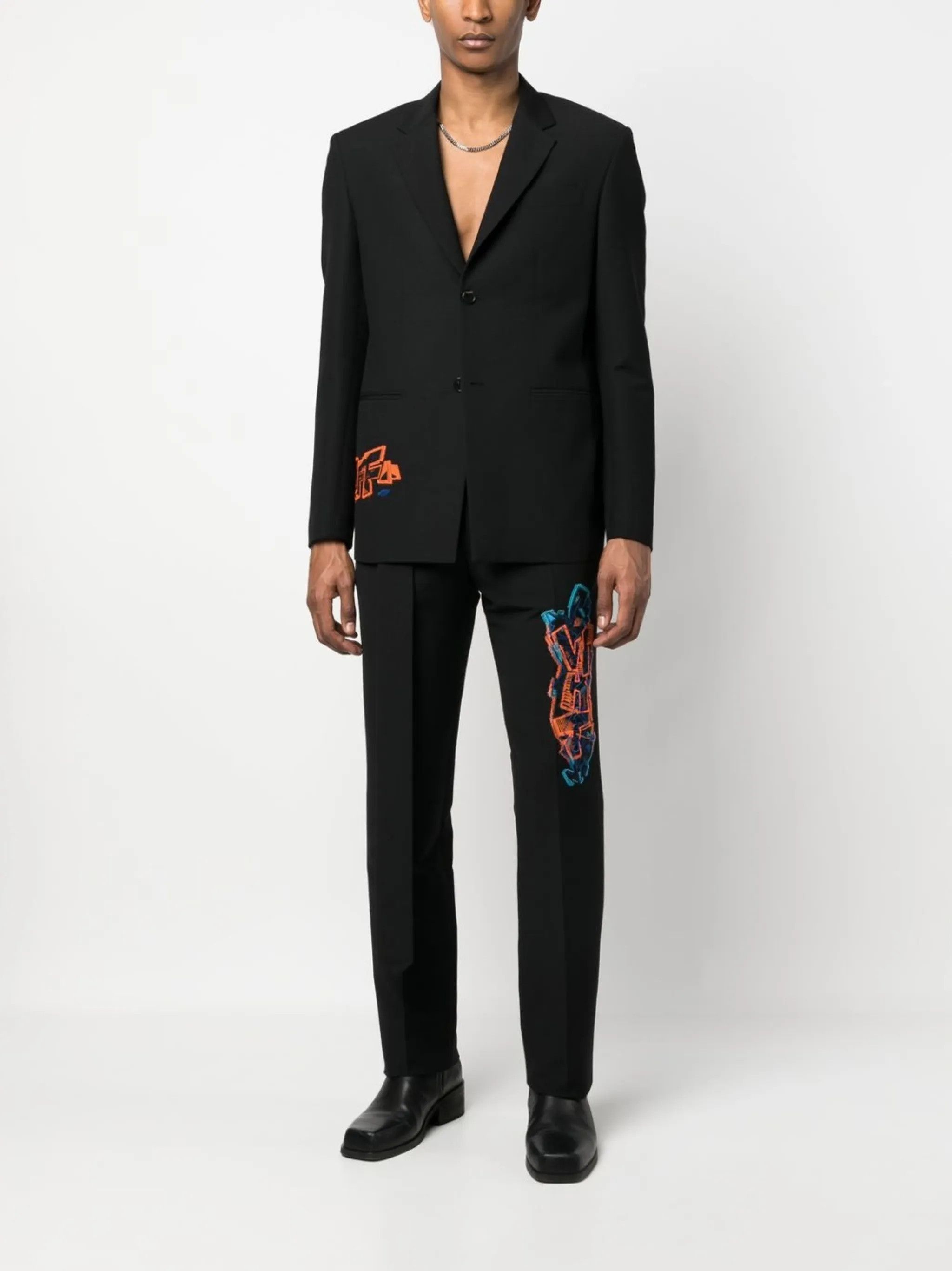 Off-White o1gr1nt0125 Graf Coupe' Slim Pant in Black Size US 32 / EU 48 - 2 Thumbnail