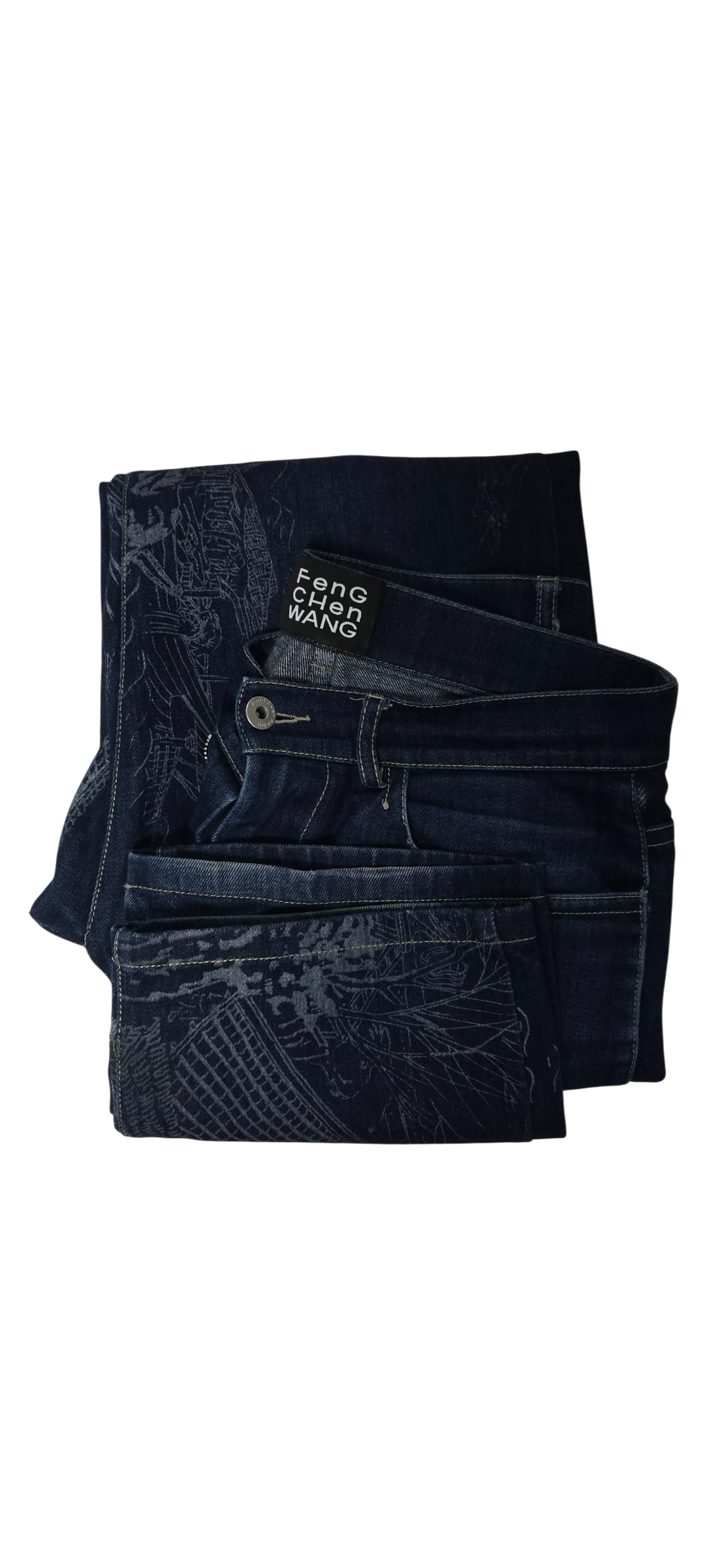 Feng Chen Wang Feng Chen Wang Indigo Lanyinhuabu Jeans Size US 32 / EU 48 - 3 Thumbnail