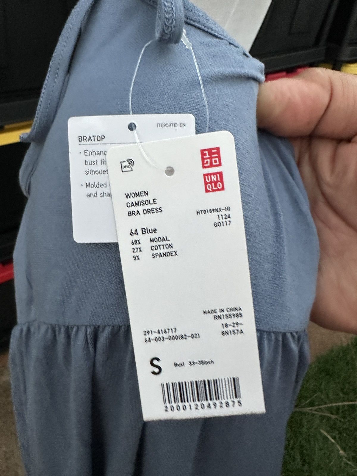 Uniqlo New Uniqlo Camisole Bra Maxi Dress Blue Women's Small Size S / US 4 / IT 40 - 6 Thumbnail
