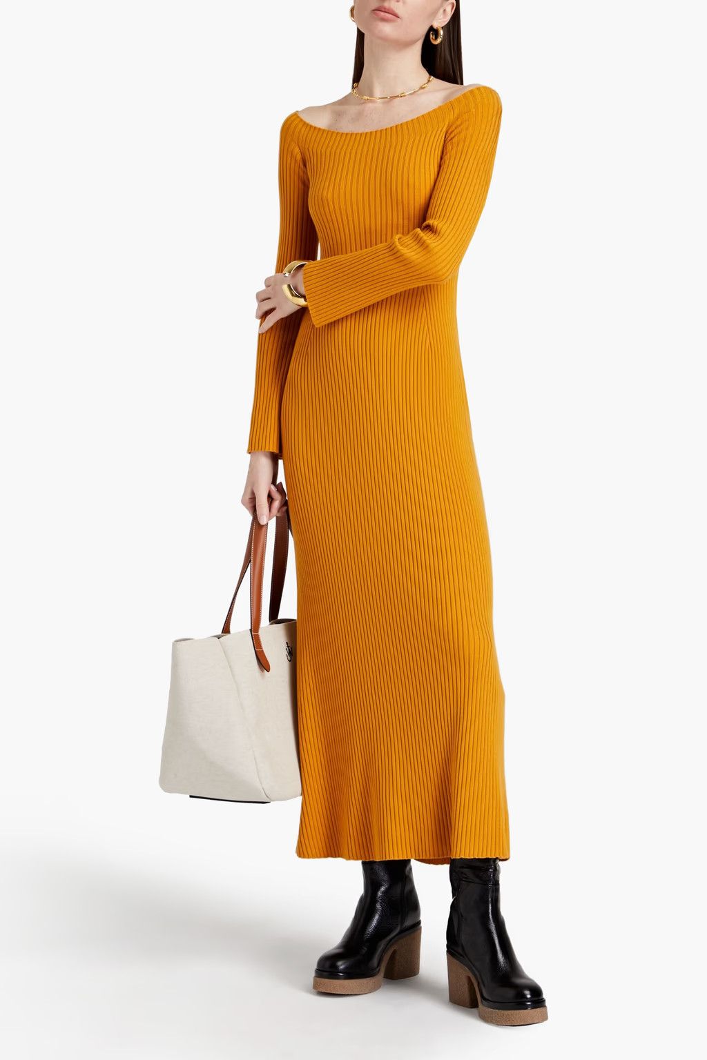 Chloe o1y0825 Maxi Dress in Marigold Size S / US 4 / IT 40 - 2 Thumbnail