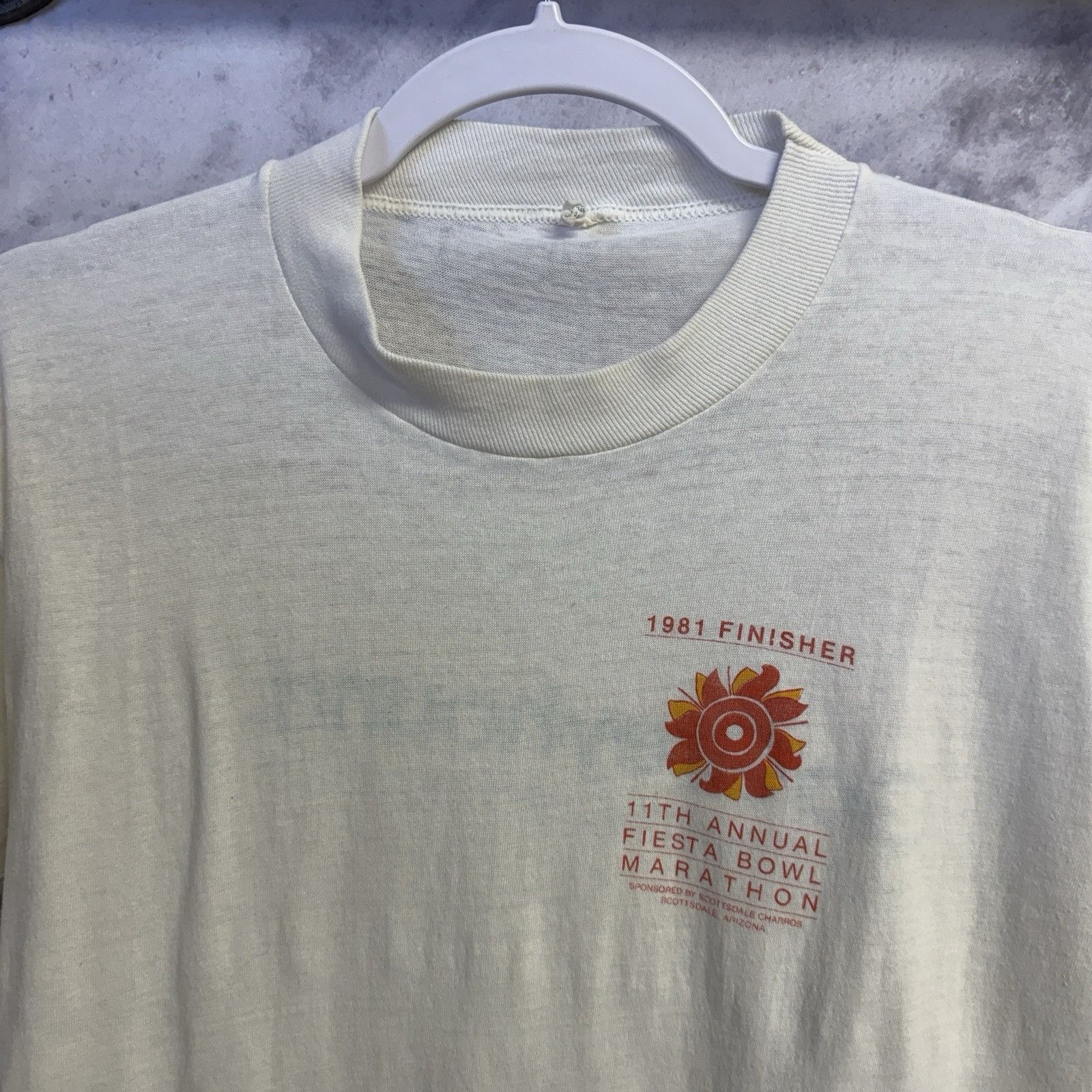 Vintage Vintage 80s Fiesta Bowl Marathon Finisher T Shirt Mens M Size US M / EU 48-50 / 2 - 1 Thumbnail