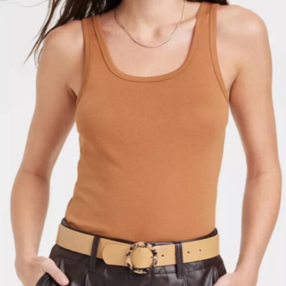 Other A New Day Tan Fitted Sleeveless Tank Top Size S / US 4 / IT 40 - 1 Thumbnail
