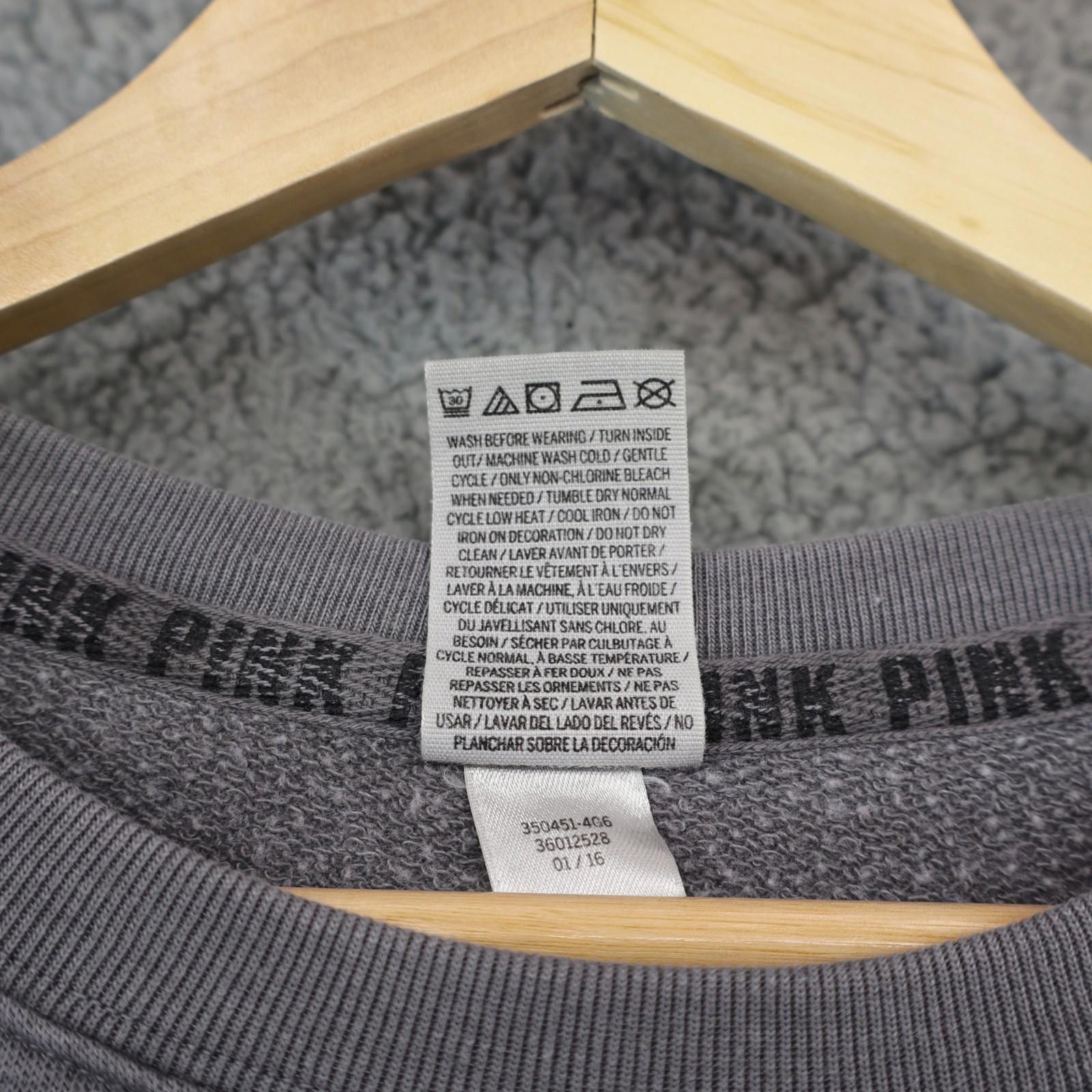 Other Victoria Secret PINK Oversize Sweatshirt XS Grey Comfy Baggy Size XS / US 0-2 / IT 36-38 - 4 Thumbnail