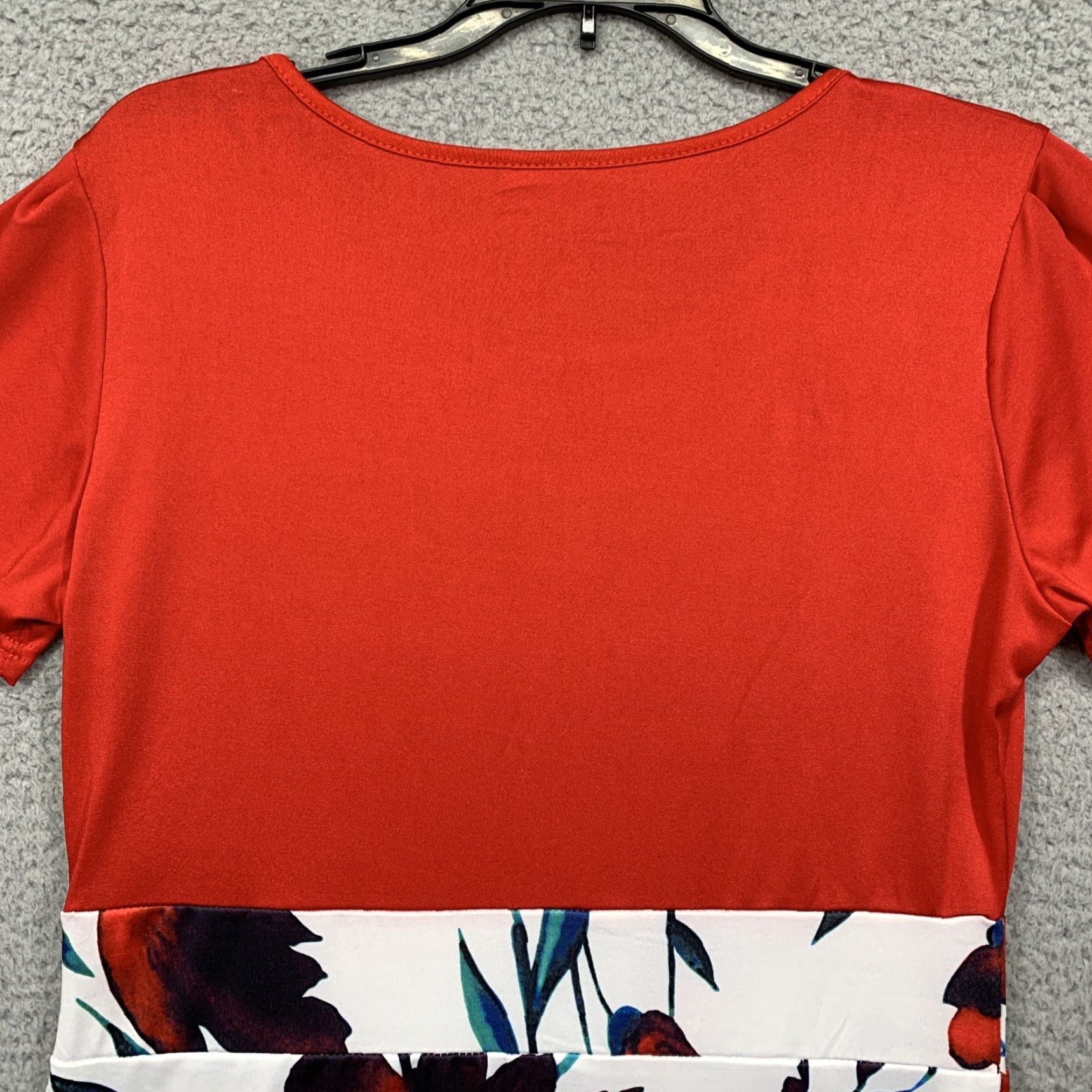 Ikea Womens Dress XL Fits More Like a Medium/Large NWOT Solid & Floral Knee Length Short Sleeve Fit & Flare Multi-Color Red White Women Mens/Womens Size M / US 6-8 / IT 42-44 - 5 Thumbnail