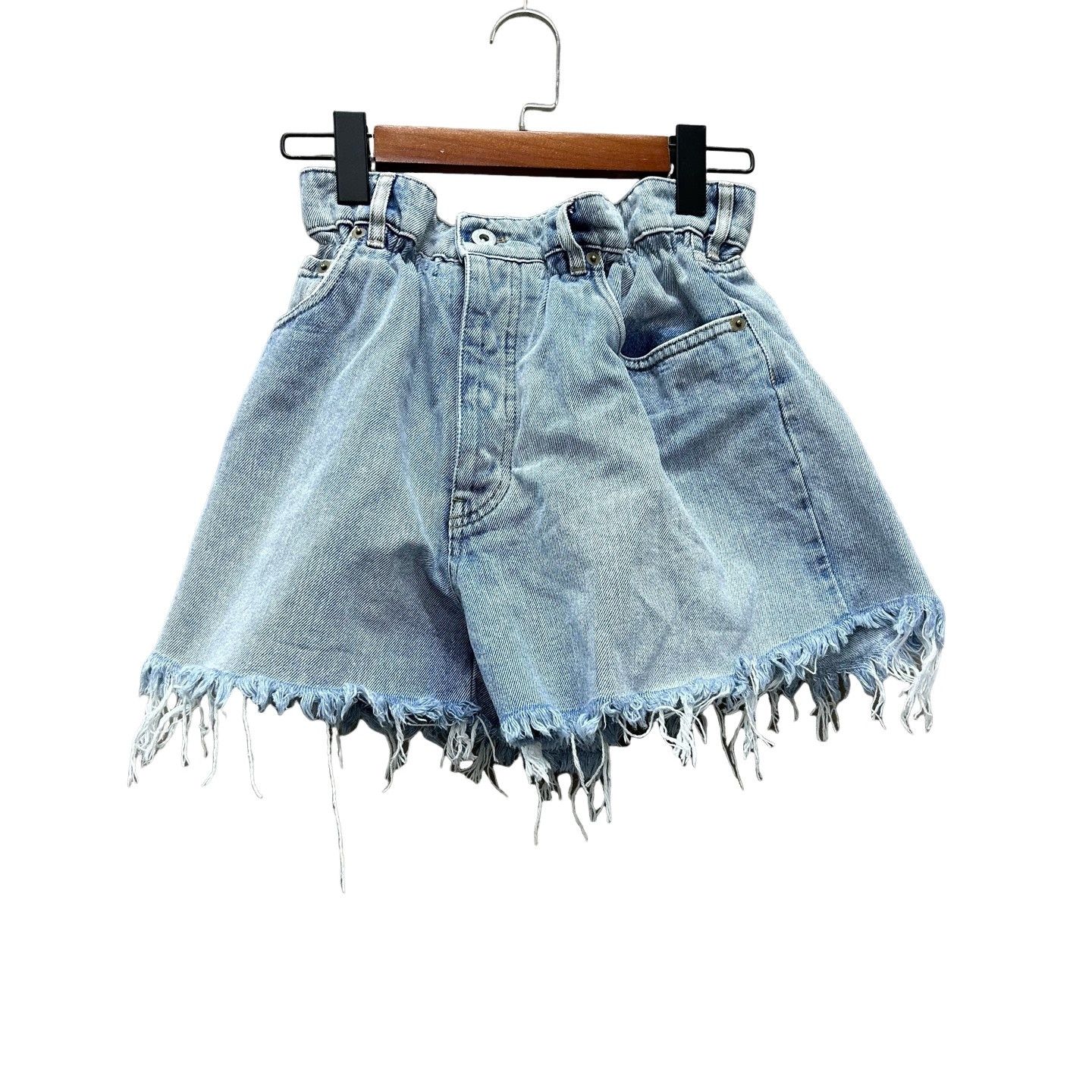 Miu Miu Miu Miu Raw Hem Denim Shorts IT 42 Size 28" / US 6 / IT 42 - 1 Thumbnail