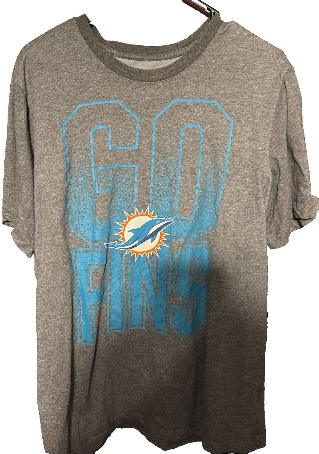 Nike Miami Dolphins Nike Go Fins T-Shirt Men's Size L Gray Size US L / EU 52-54 / 3 - 1 Thumbnail