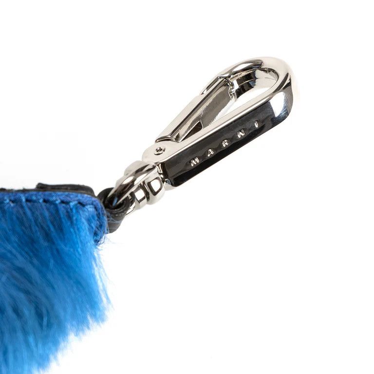 Marni o1mle0126 Size: OS / Furry Triangle Pouch in Blue Size ONE SIZE - 2 Thumbnail