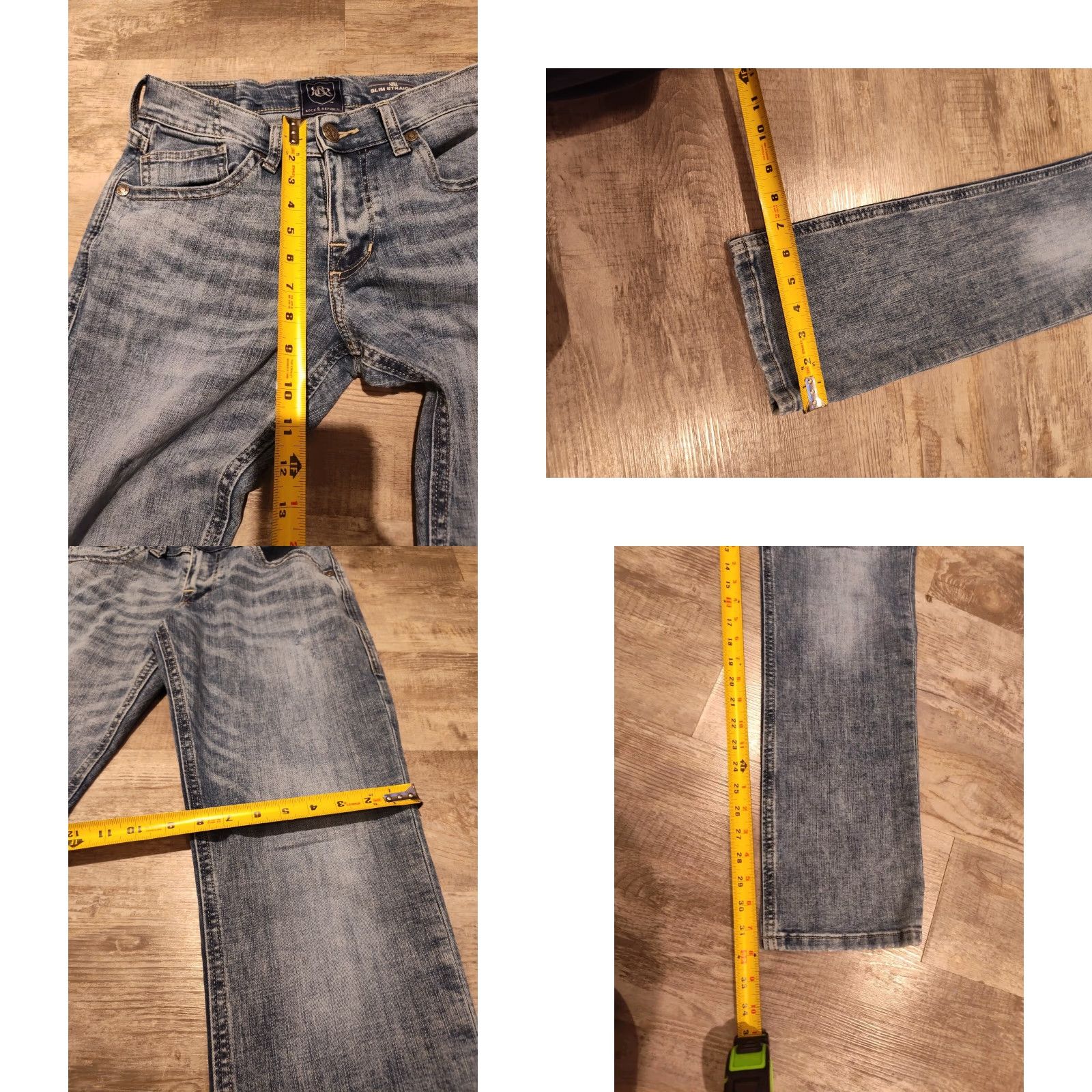 Vintage VINTAGE Rock & Republic Slim Straight Jeans Men 29x32 Medium Wash Denim Blue 90s? Size US 29 - 9 Thumbnail