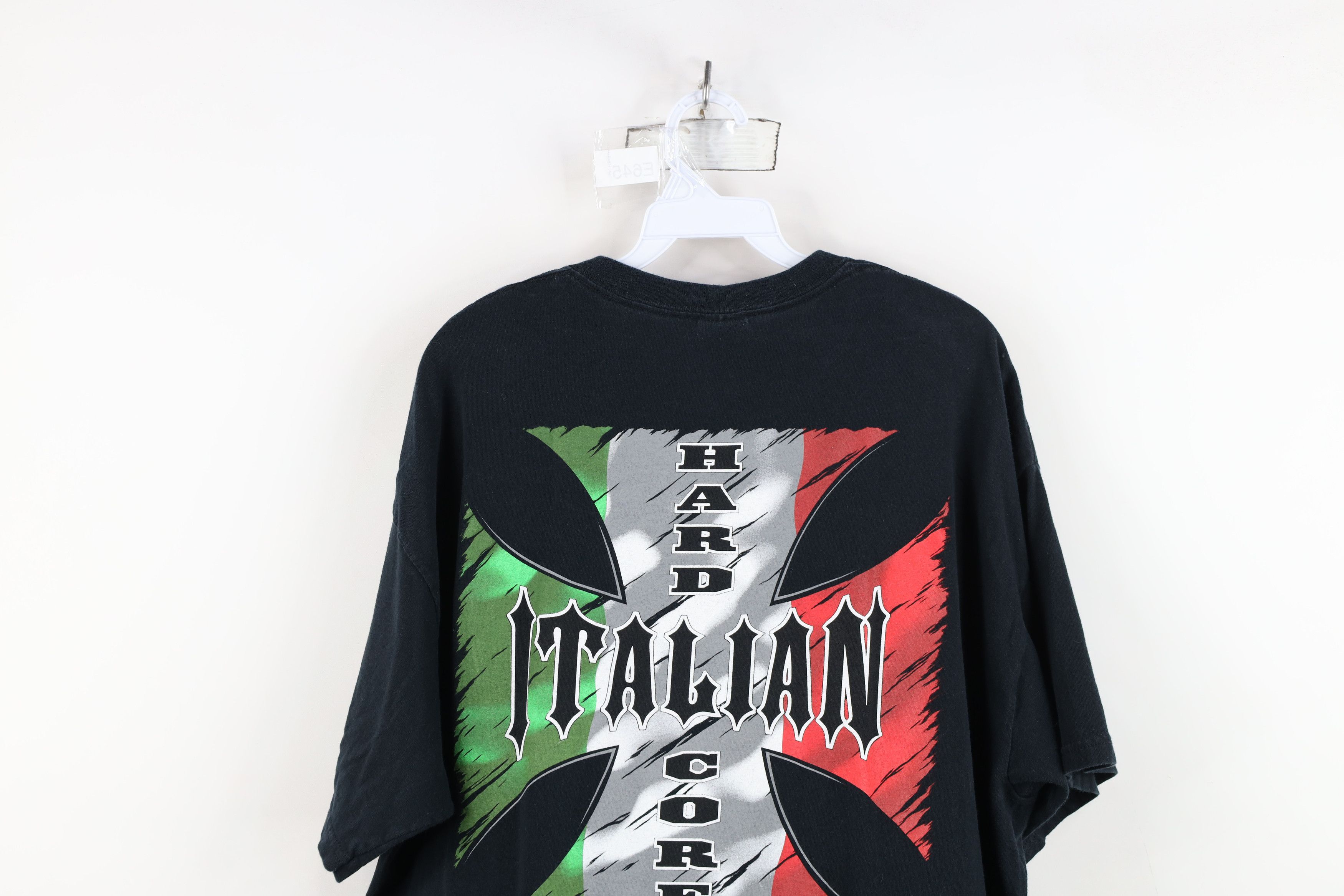 Vintage Vintage 90s Y2K Cross Hardcore Italian Short Sleeve T-Shirt Size US XL / EU 56 / 4 - 13 Thumbnail