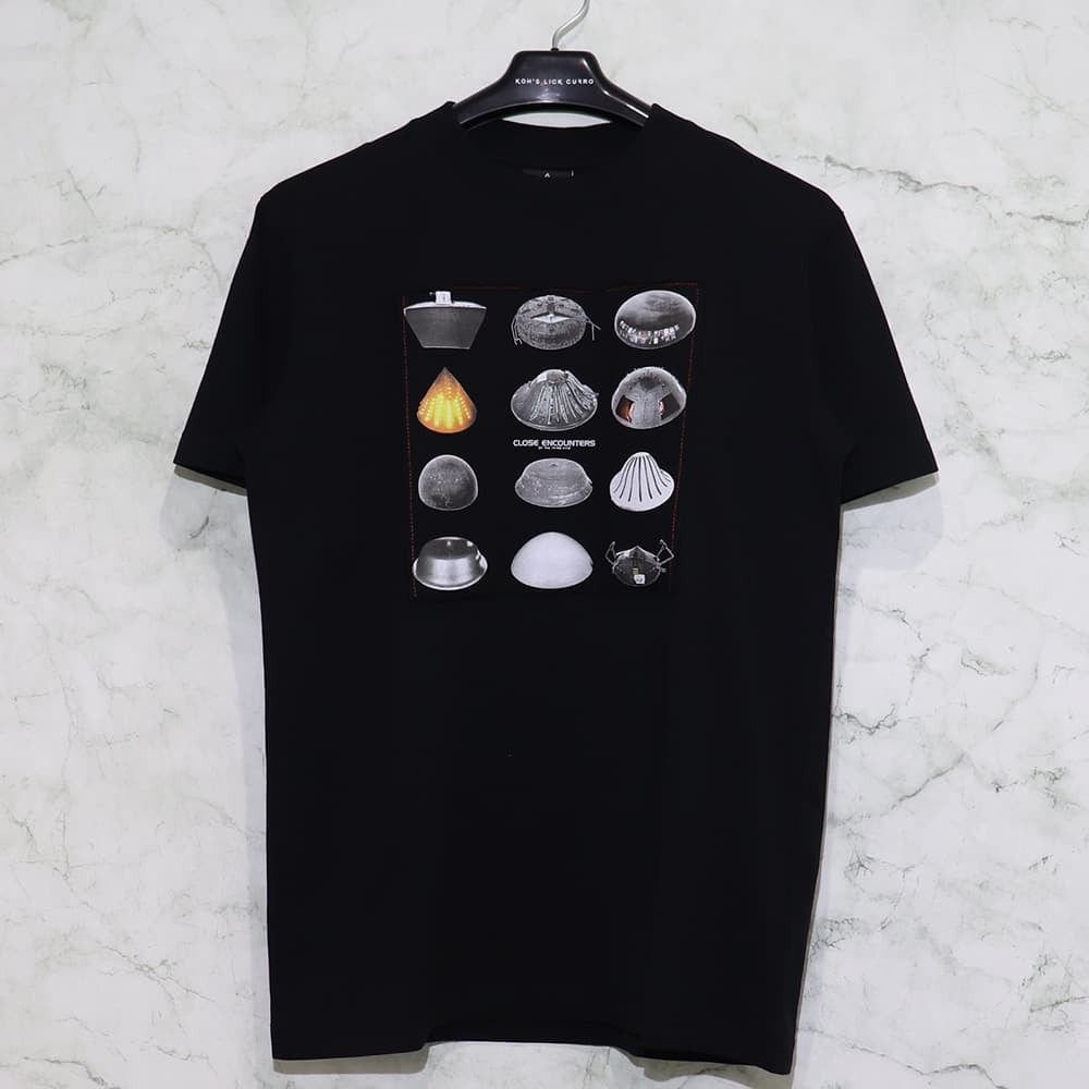 Marcelo Burlon o1mle0225 C.E Spaceships T Shirt in Black Size US M / EU 48-50 / 2 - 1 Thumbnail