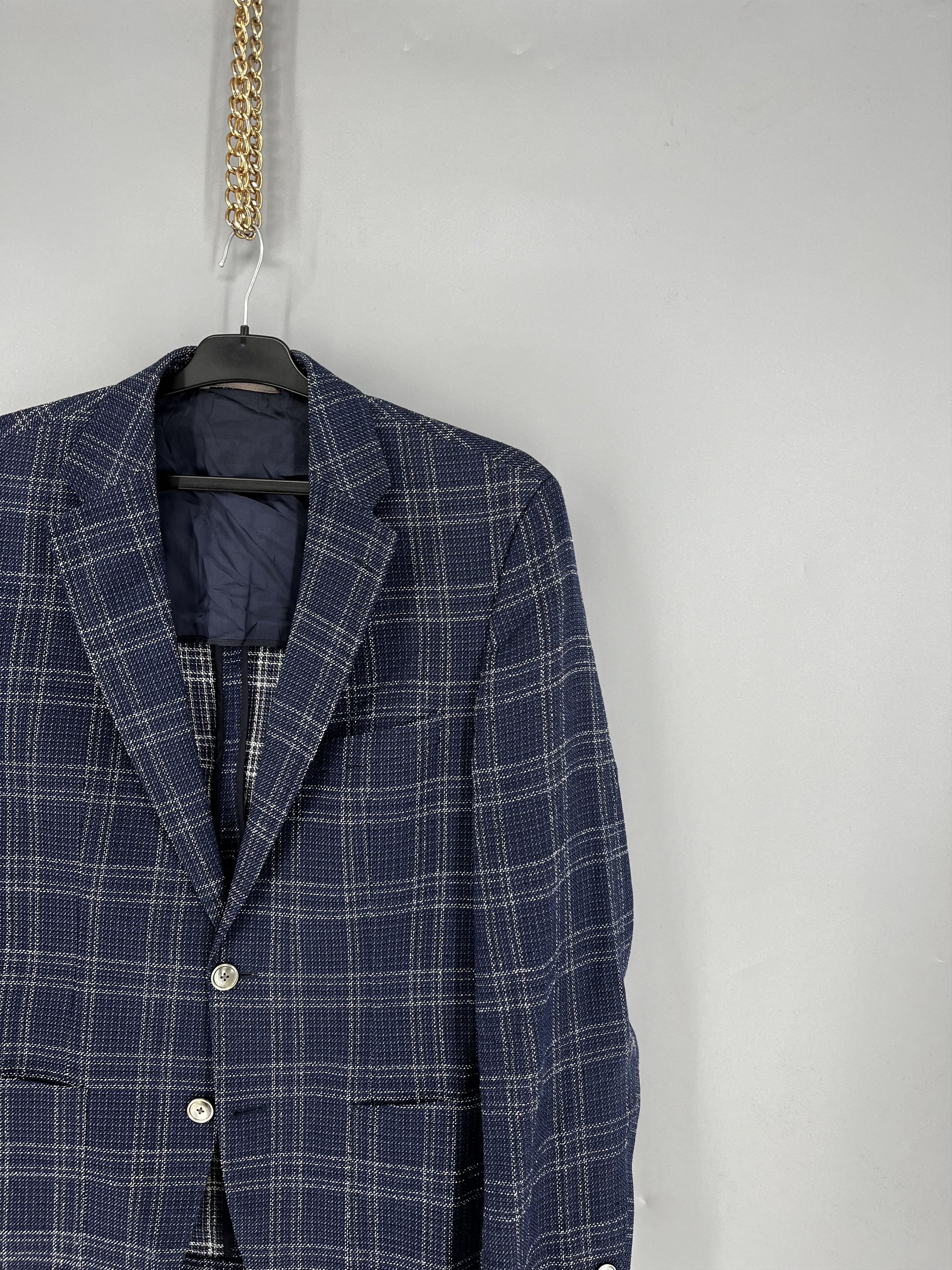 Band Tees Vintage Hugo Boss blazer men wool 38R M multi wool Size 38R - 5 Thumbnail