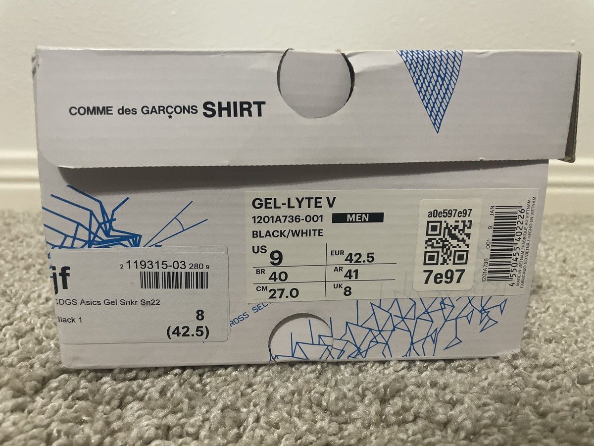 Asics × Comme des Garcons SHIRT ASICS x Comme Des Garcons SHIRT Gel-Lyte V Size US 9 / EU 42 - 7 Thumbnail