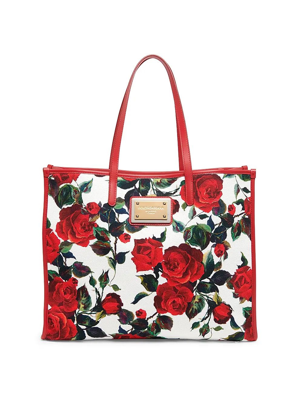 Dolce & Gabbana os11x1225 Size: OS / Floral Canvas Tote Bag in Multicolor Size ONE SIZE - 1 Thumbnail