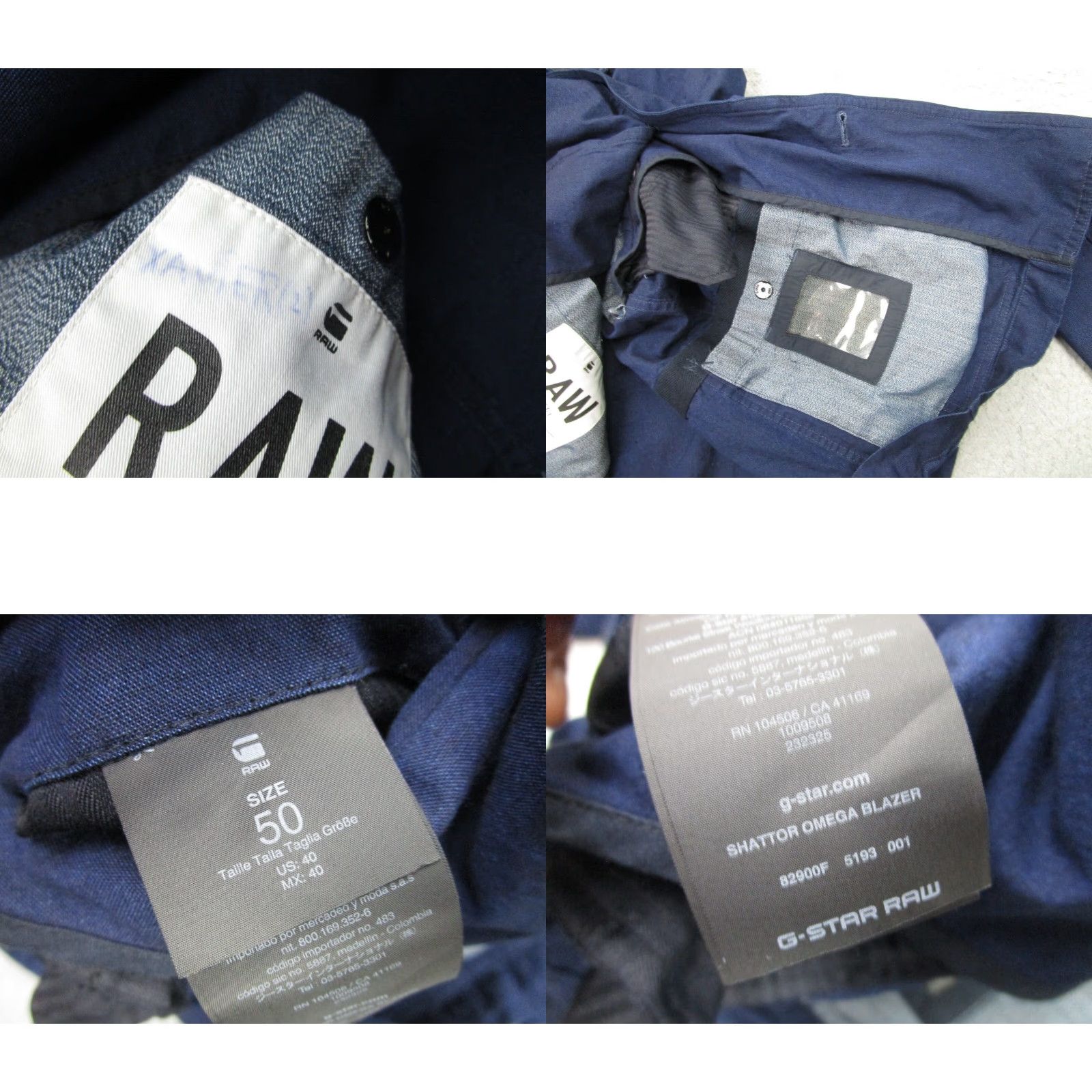 G-Star G-Star Jacket Mens 40 Blue Blazer Sport Coat Shattor Omega Correct Size 40R - 8 Thumbnail