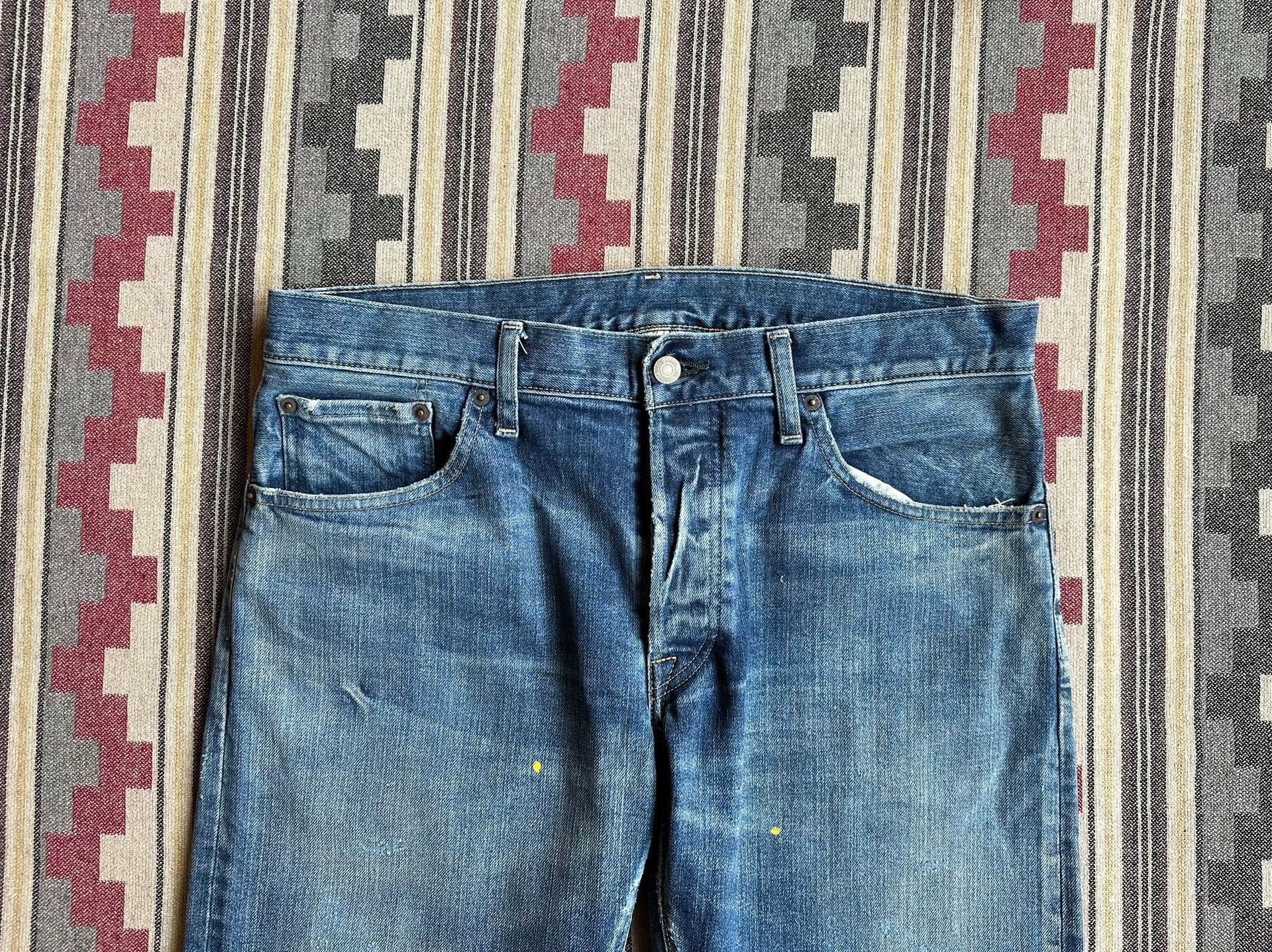 Fabric Brand & Co. Fabric Brand&Co Selvage Denim PT Washed Distressed 9/10+ 33 Size US 33 - 3 Thumbnail