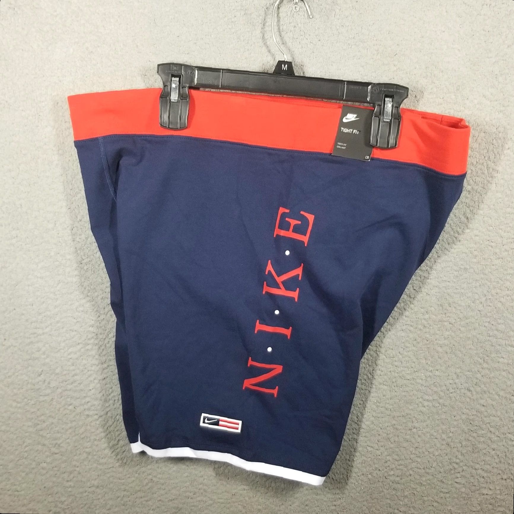 Nike Nike Biker Shorts Womens 3X American Flag Swoosh Navy Red Tight Fit DM7992-410 Size 40" / US 18 - 4 Thumbnail