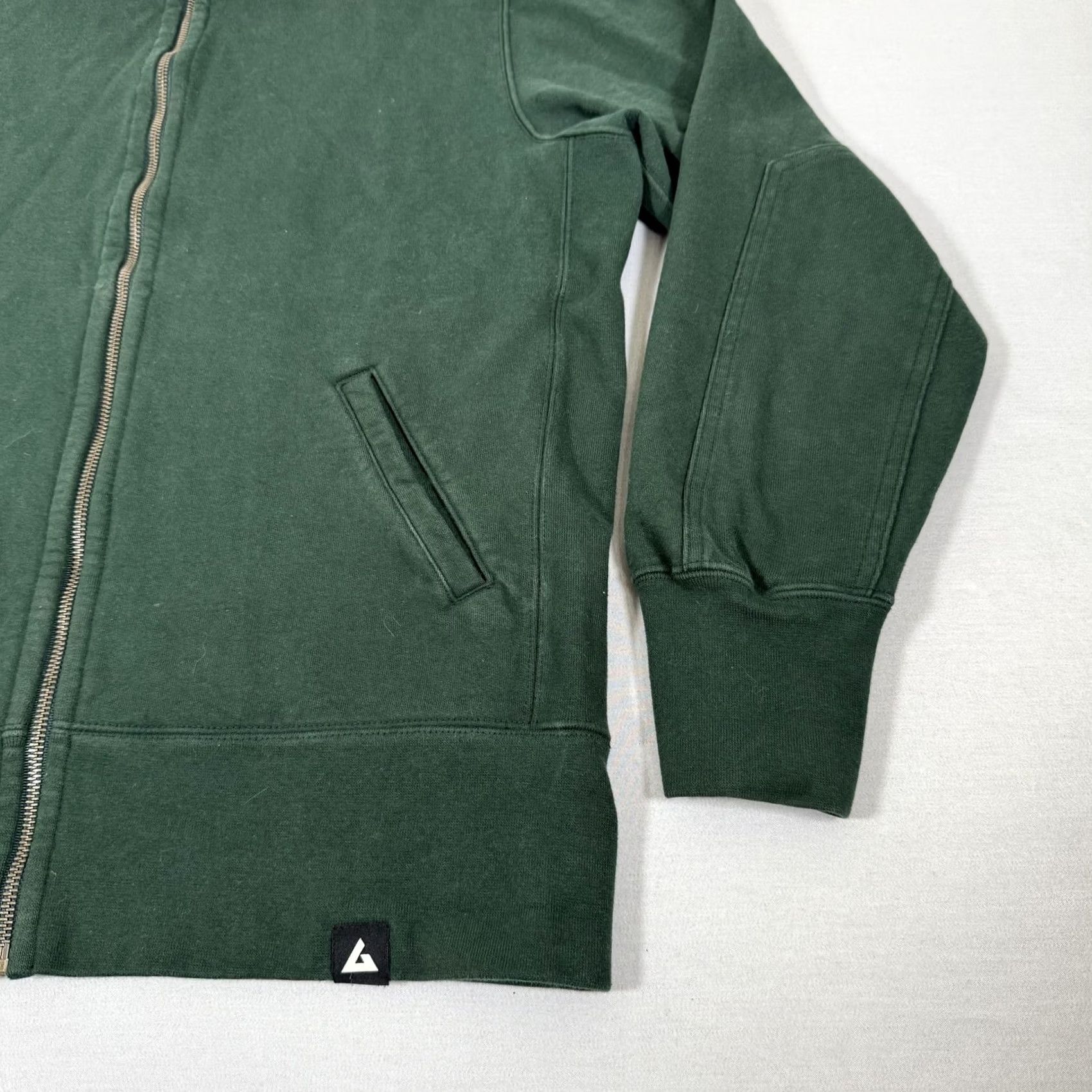 Vintage American Giant Sweatshirt Mens L Green Full Zip Heavyweight Cotton Fleece USA Work Size US L / EU 52-54 / 3 - 3 Thumbnail