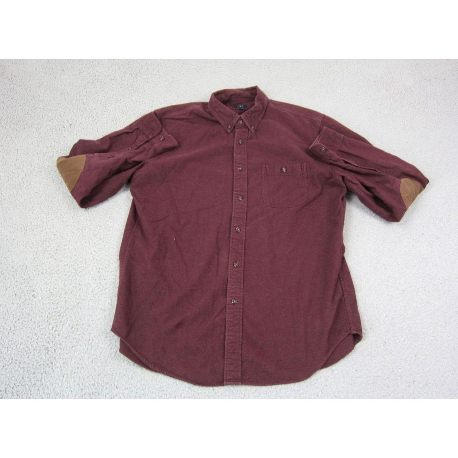 J.Crew J.Crew Shirt Mens Large Red Chamois Flannel Button Down Elbow Patch Classic 90s Size US L / EU 52-54 / 3 - 2 Thumbnail