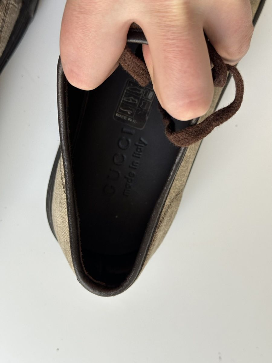 Gucci Gucci Pre-Loved GG Supreme cap-toe Luxury Brown sneakers Size US 9 / EU 42 - 9 Thumbnail