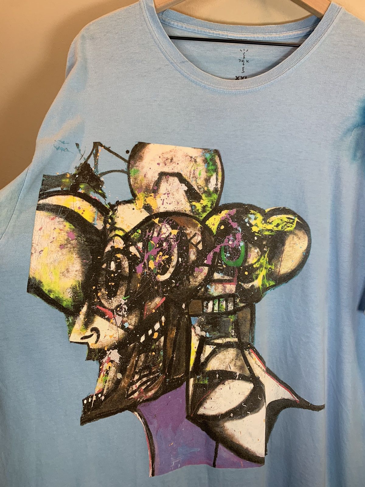 Rap Tees × Travis Scott *RARE* Cactus Jack Travis Scott George Condo Art T-Shirt 2XL Size US XXL / EU 58 / 5 - 2 Thumbnail