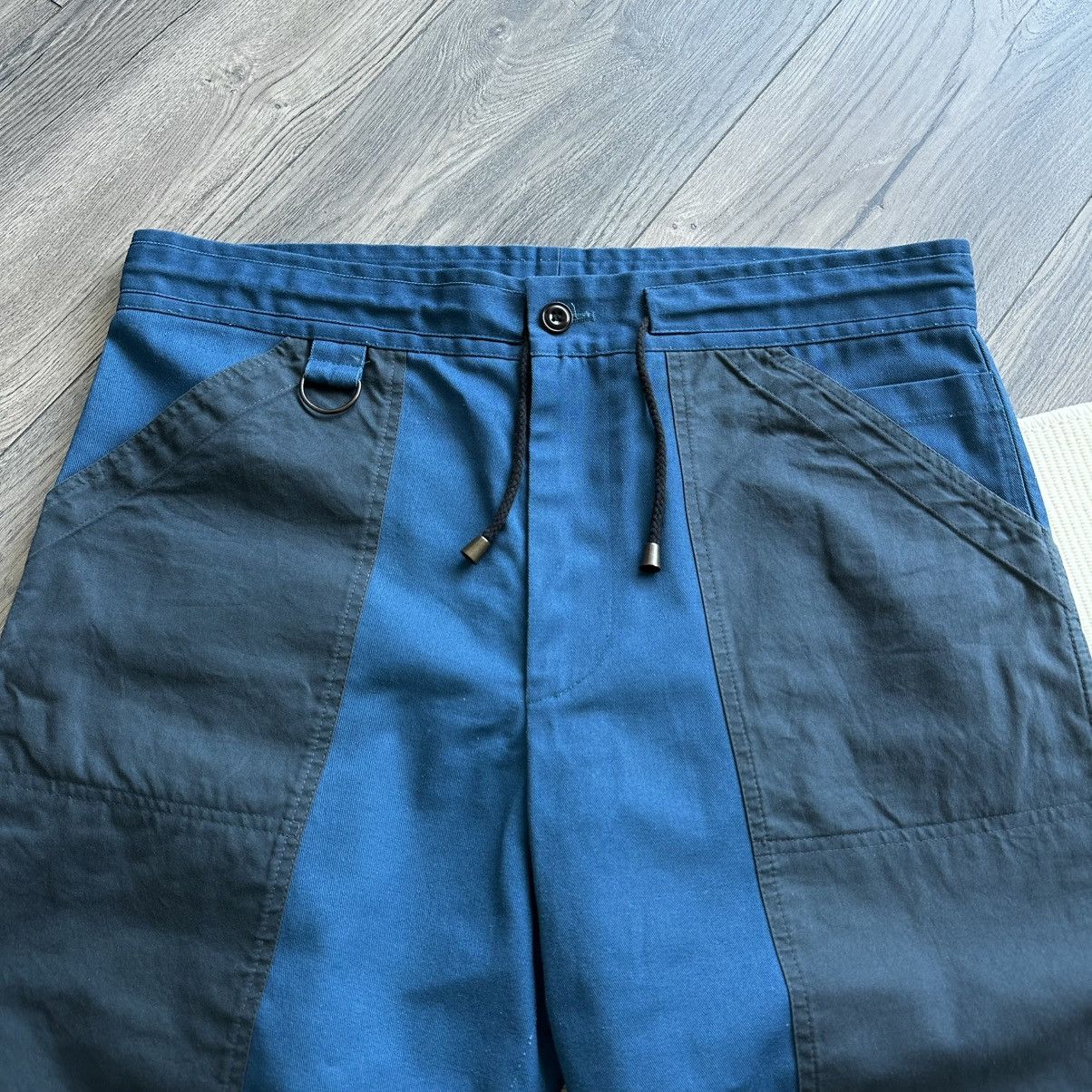 Nicholas Daley NICHOLAS DALEY Two-Tone Waxed Cotton Pullcord Trousers Size US 30 / EU 46 - 4 Thumbnail