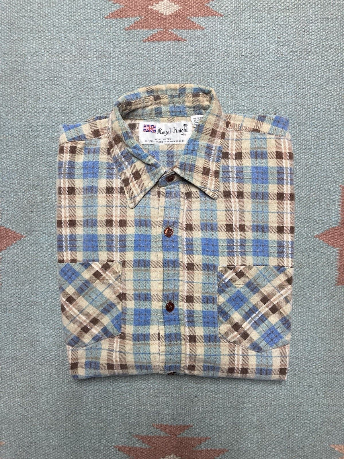 Vintage 70s 80s flannel shirt brushed cotton boys 18 men’s small Size US S / EU 44-46 / 1 - 6 Thumbnail