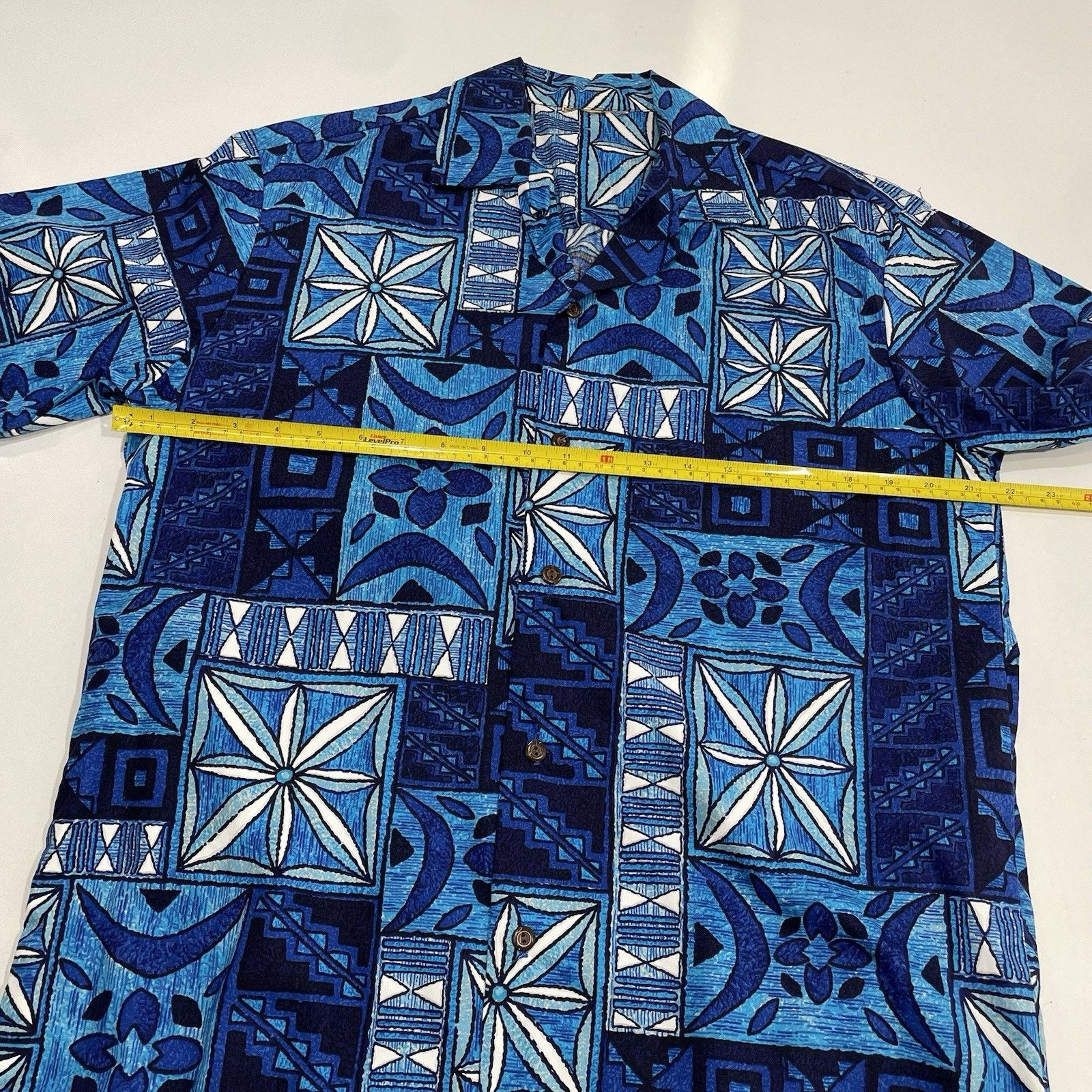 Reyn Spooner Winnie Fashion Men’s M/L Retro Vivid Blue Hawaiian Shirt Size US M / EU 48-50 / 2 - 4 Thumbnail