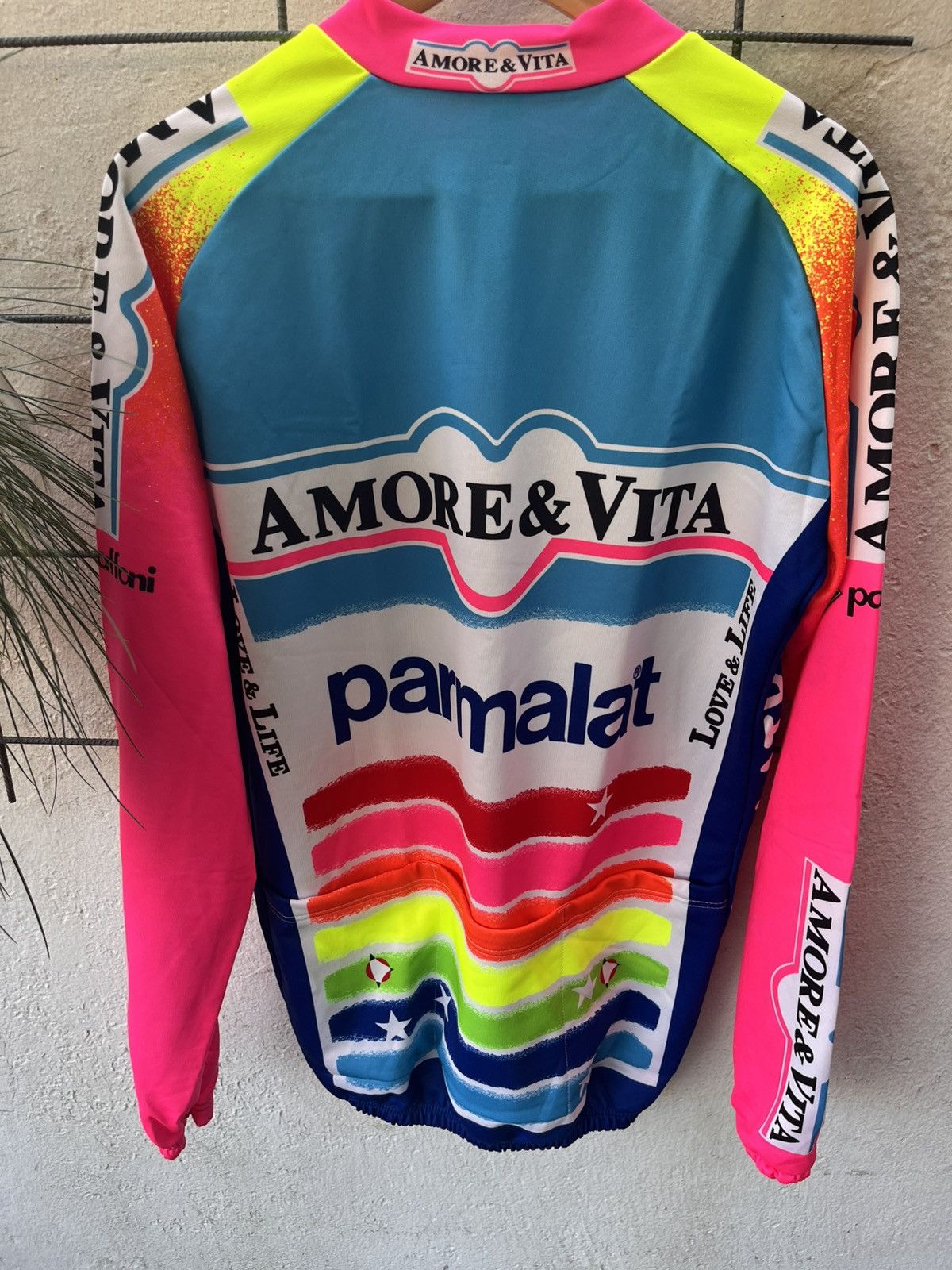 Vintage Nalini vintage cycling jersey Amore Vita Team Farini Size US XXL / EU 58 / 5 - 10 Thumbnail