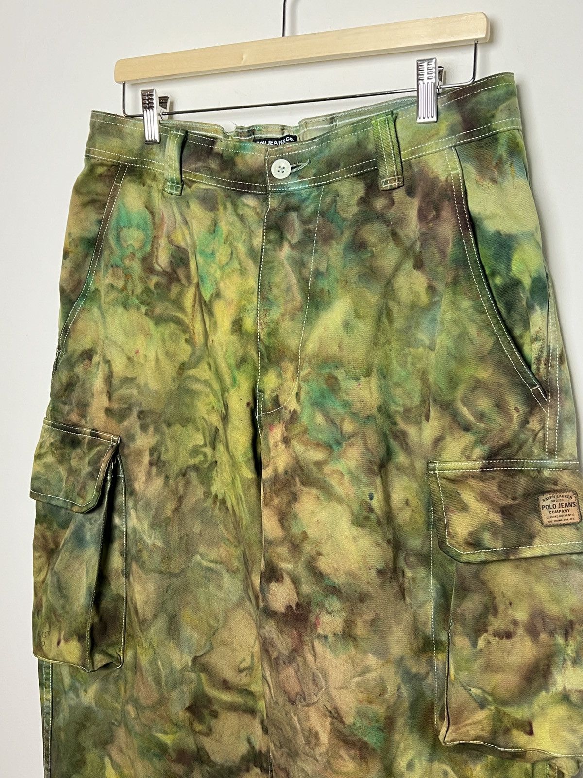 Polo Ralph Lauren ralph lauren tie dye cargo camo multipocket army pants Size US 33 - 3 Thumbnail