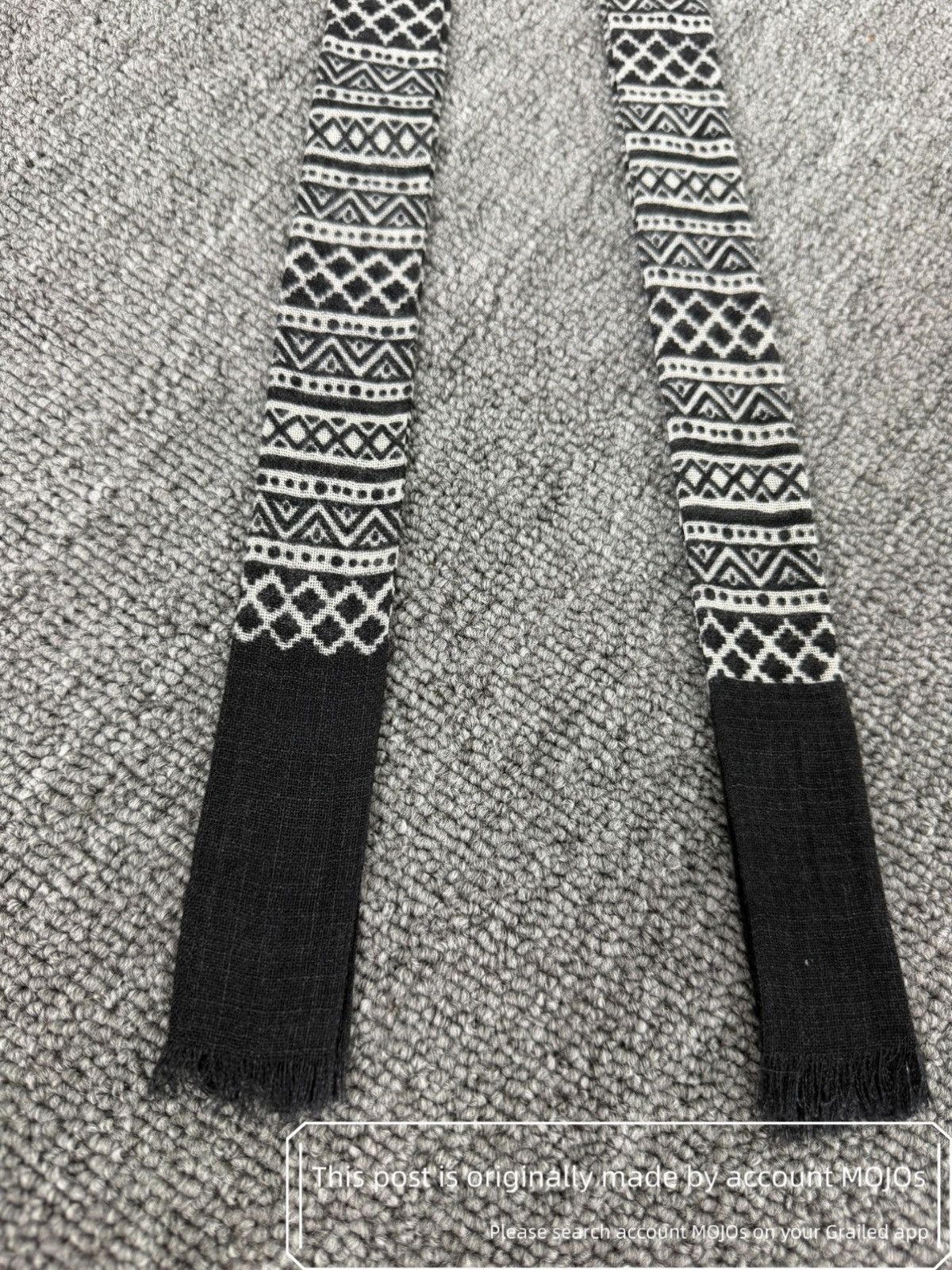 Saint Laurent Paris Saint Laurent Paris Ethnical Pattern Scarf Tie mojos1025 Size ONE SIZE - 2 Thumbnail