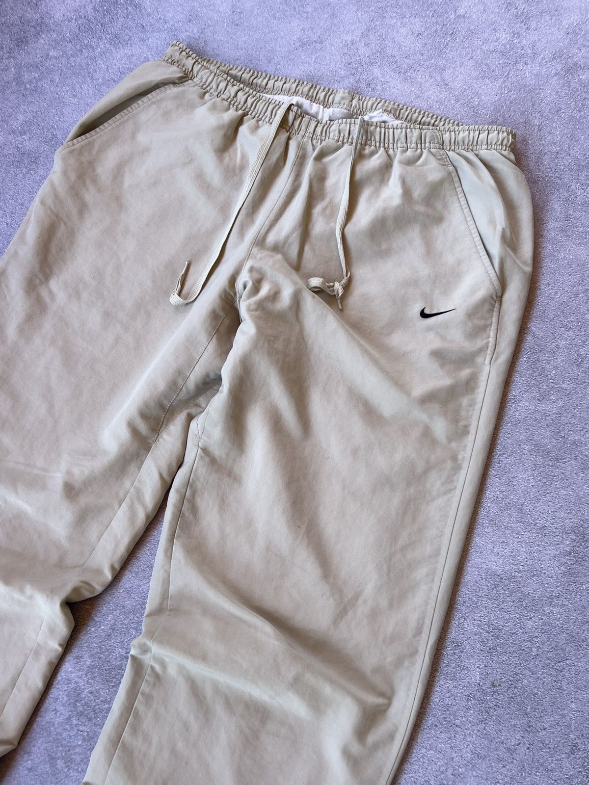 Nike ⚡ Vintage Nike White Drill Pants Y2K Cyber 2000s – Size L Size US 34 / EU 50 - 5 Thumbnail