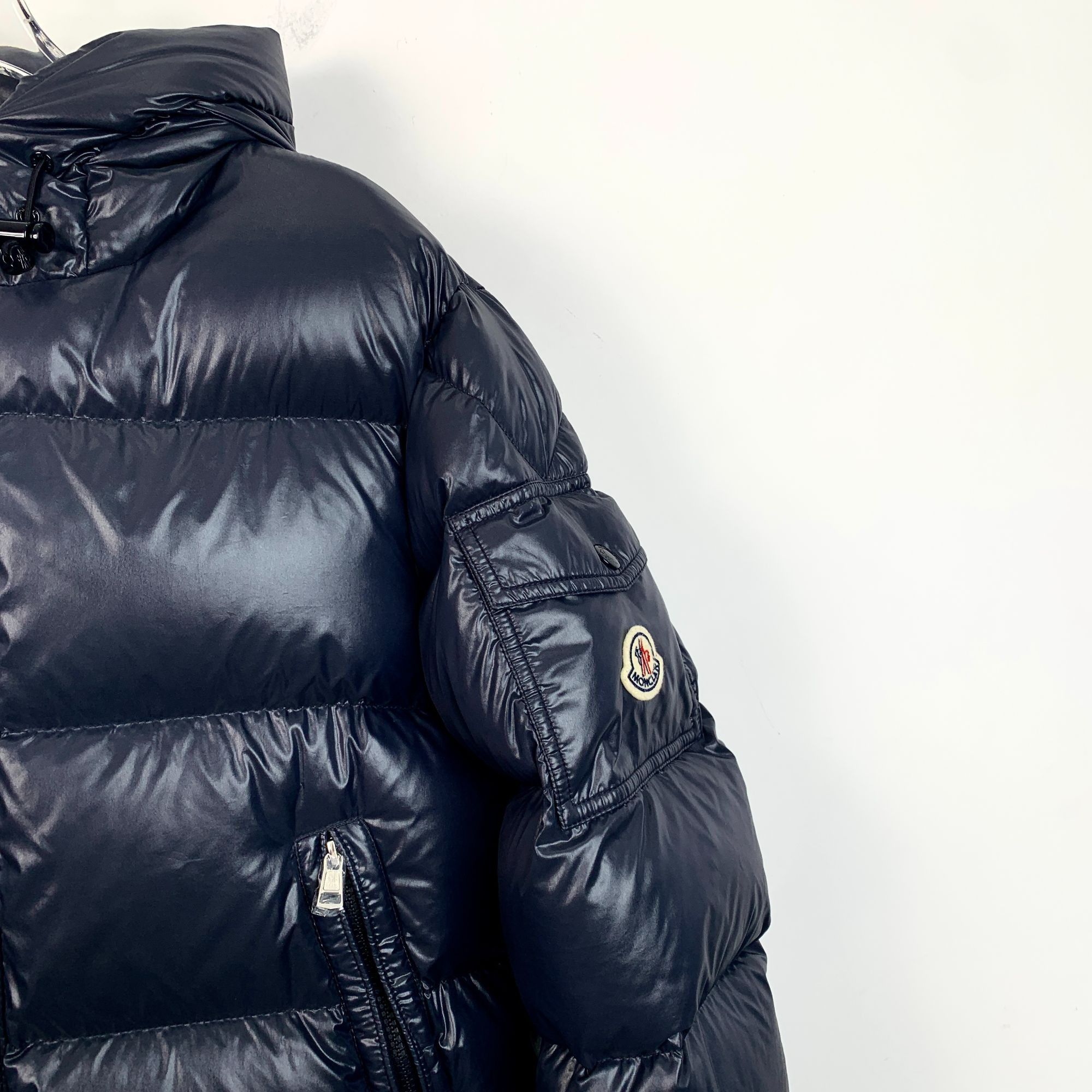 Moncler Moncler Hooded Puffer Jacket Black With Logo Patch & Front Z Size S / US 4 / IT 40 - 3 Thumbnail