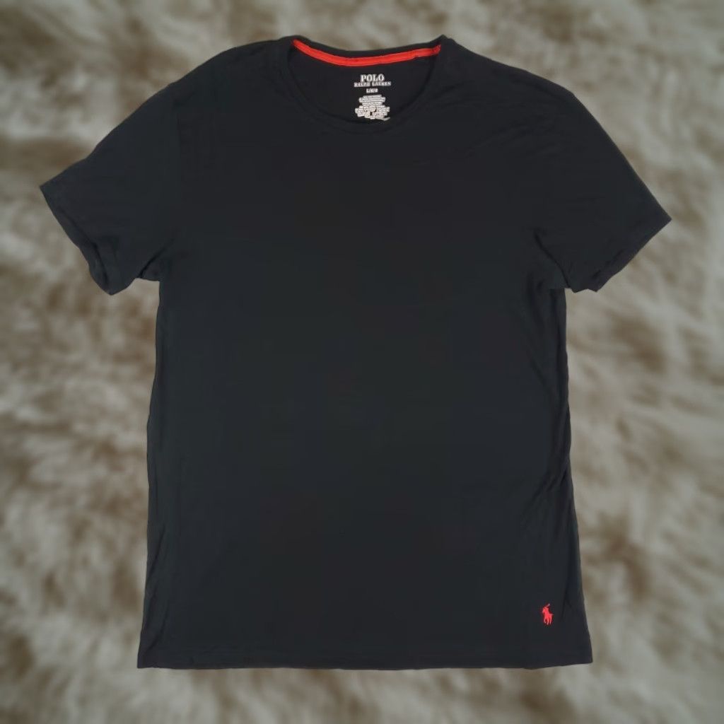 Ralph Lauren Ralph Lauren T Shirt Mens Large Black Pony Logo Short Sleeve Crew Neck Cotton Casual Regular Fit - Adult Mens Clothing Size US L / EU 52-54 / 3 - 1 Thumbnail