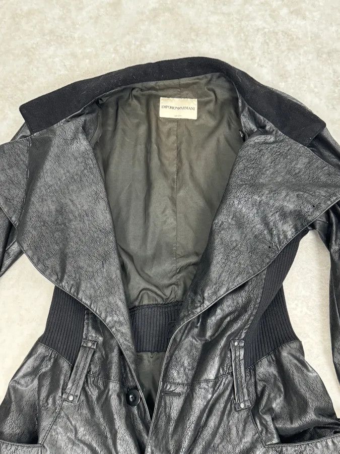 Emporio Armani 2000s Emporio Armani Black Leather Combination Size 42R - 11 Thumbnail