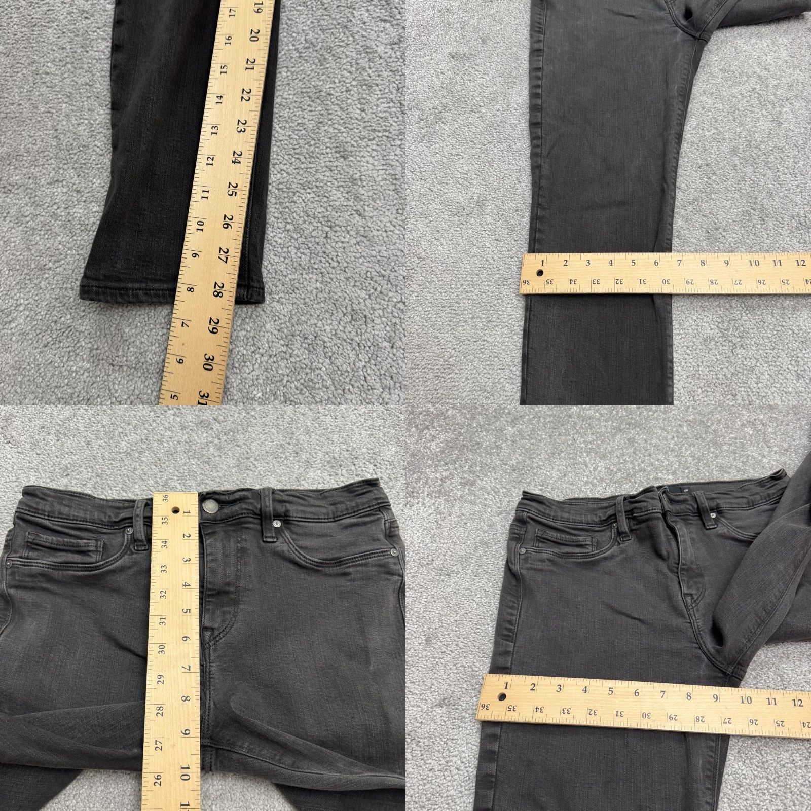 Hudson HUDSON Nico Jeans Womens 29 Dark Gray Washed Mid Rise Skinny Denim Zip Button 5-Pocket Stretch City Streetwear Size 29" - 9 Thumbnail