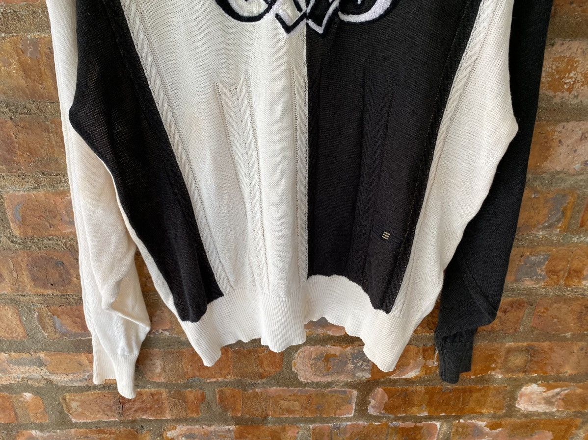 Balenciaga 🔥1990s Balenciaga Black and White Knit big logo Size US L / EU 52-54 / 3 - 4 Thumbnail
