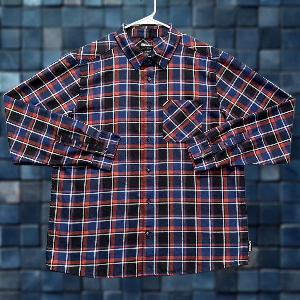 Outdoor Research Outdoor Research Flannel Shirt Mens Size XL Blue Red Plaid Button Up Ravenna Casual Workwear Size US XL / EU 56 / 4 - 1 Thumbnail