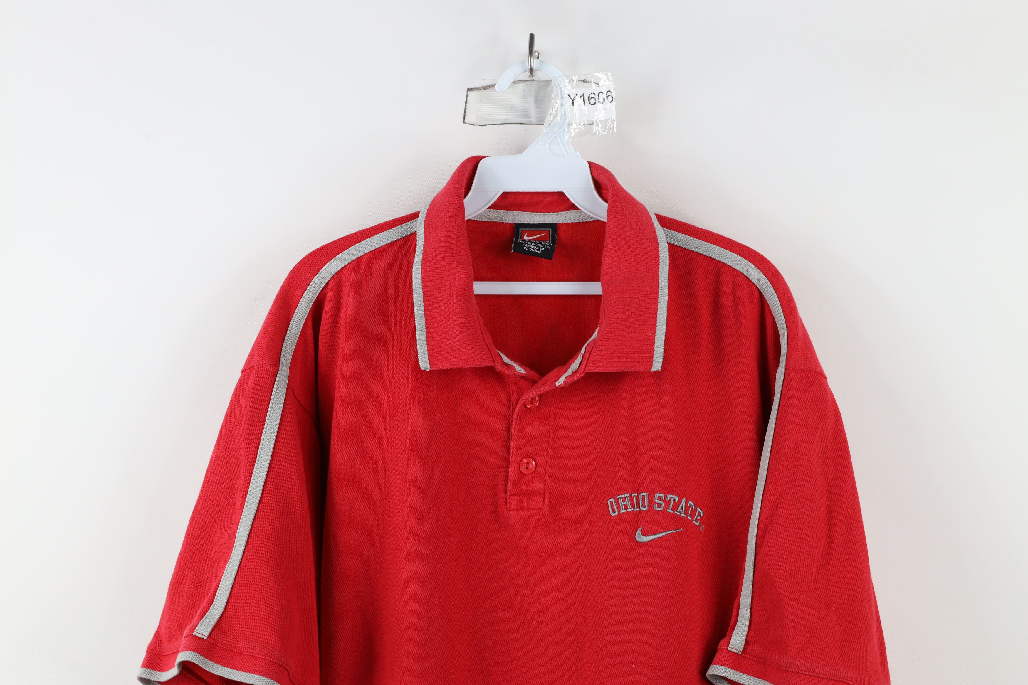 Nike × Vintage Vintage Nike Mini Swoosh Ohio State University Polo Shirt Size US XXL / EU 58 / 5 - 2 Thumbnail