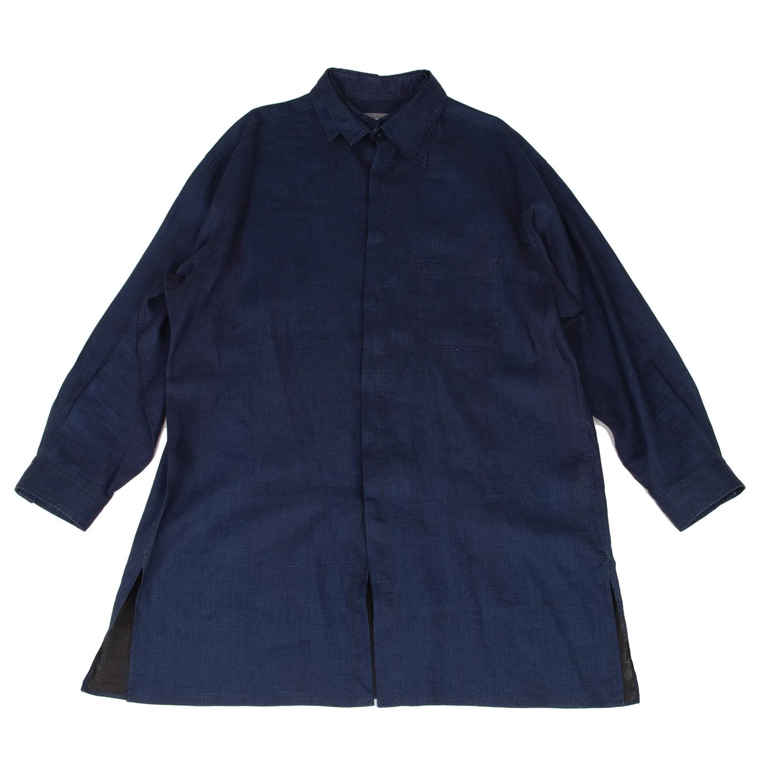 Yohji Yamamoto Yohji Yamamoto Indigo Linen Set-Up Blue 3 Size US 34 / EU 50 - 2 Thumbnail
