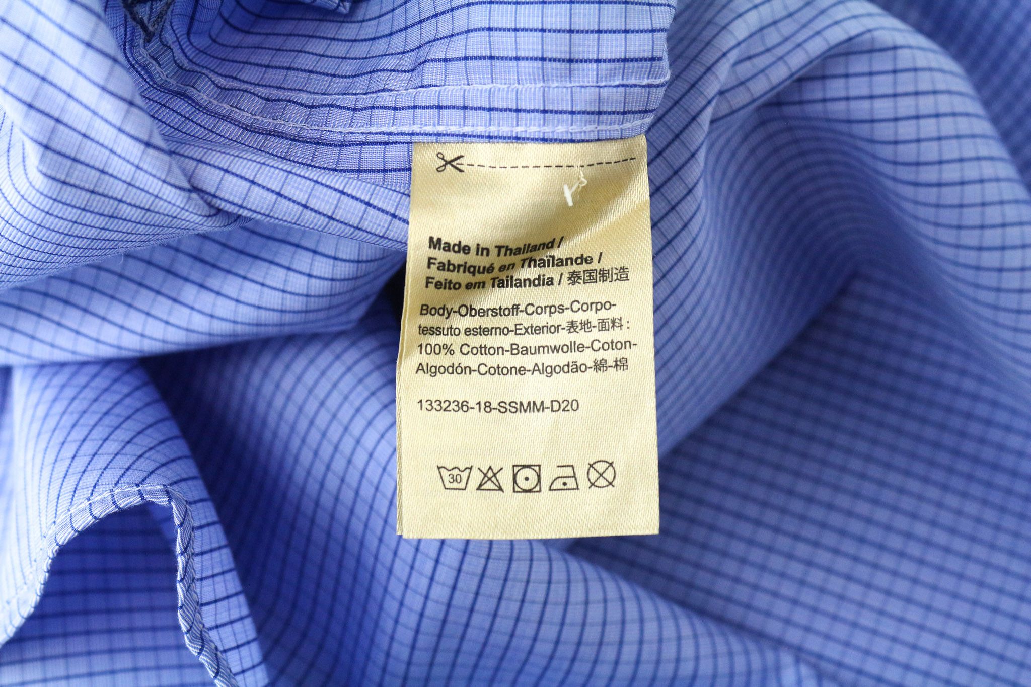 Scotch & Soda S Blue Checked Cotton Button Up Shirt 74624 Size US S / EU 44-46 / 1 - 7 Thumbnail