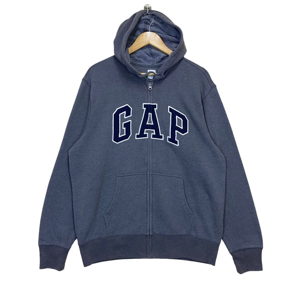 Gap Gap Big Logo Embroidered Fullzip Hoodie Size L Size US L / EU 52-54 / 3 - 1 Thumbnail
