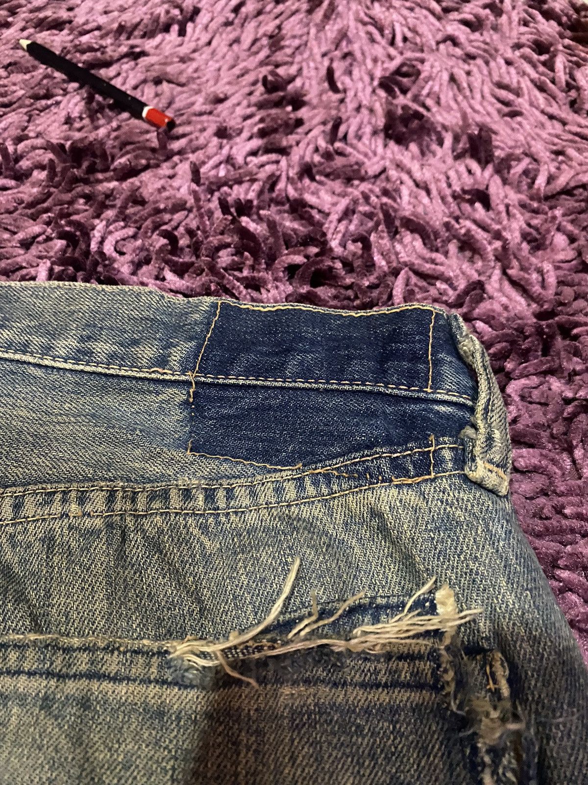 Levi's Vtg Trashed Levis 501xx BIG E 4501 WW2 Selvedge Jeans Size US 30 / EU 46 - 11 Thumbnail