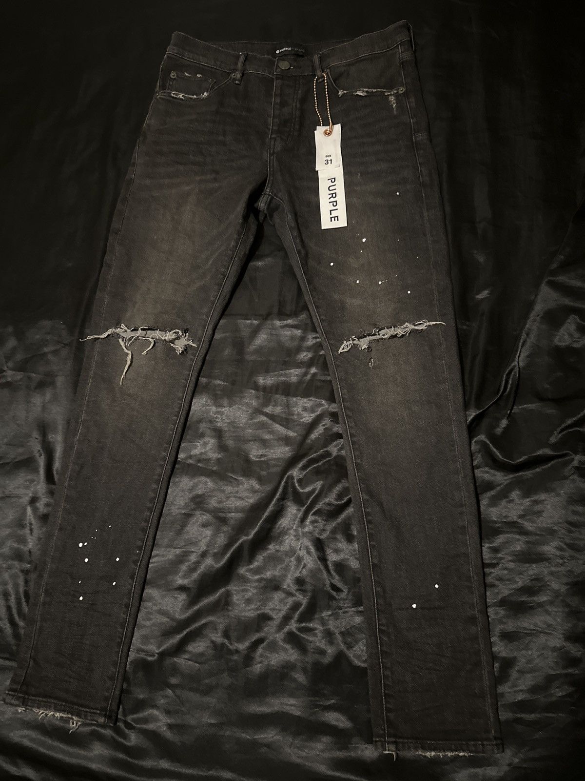 Purple Brand P001 Black Overspray Size US 31 - 1 Thumbnail
