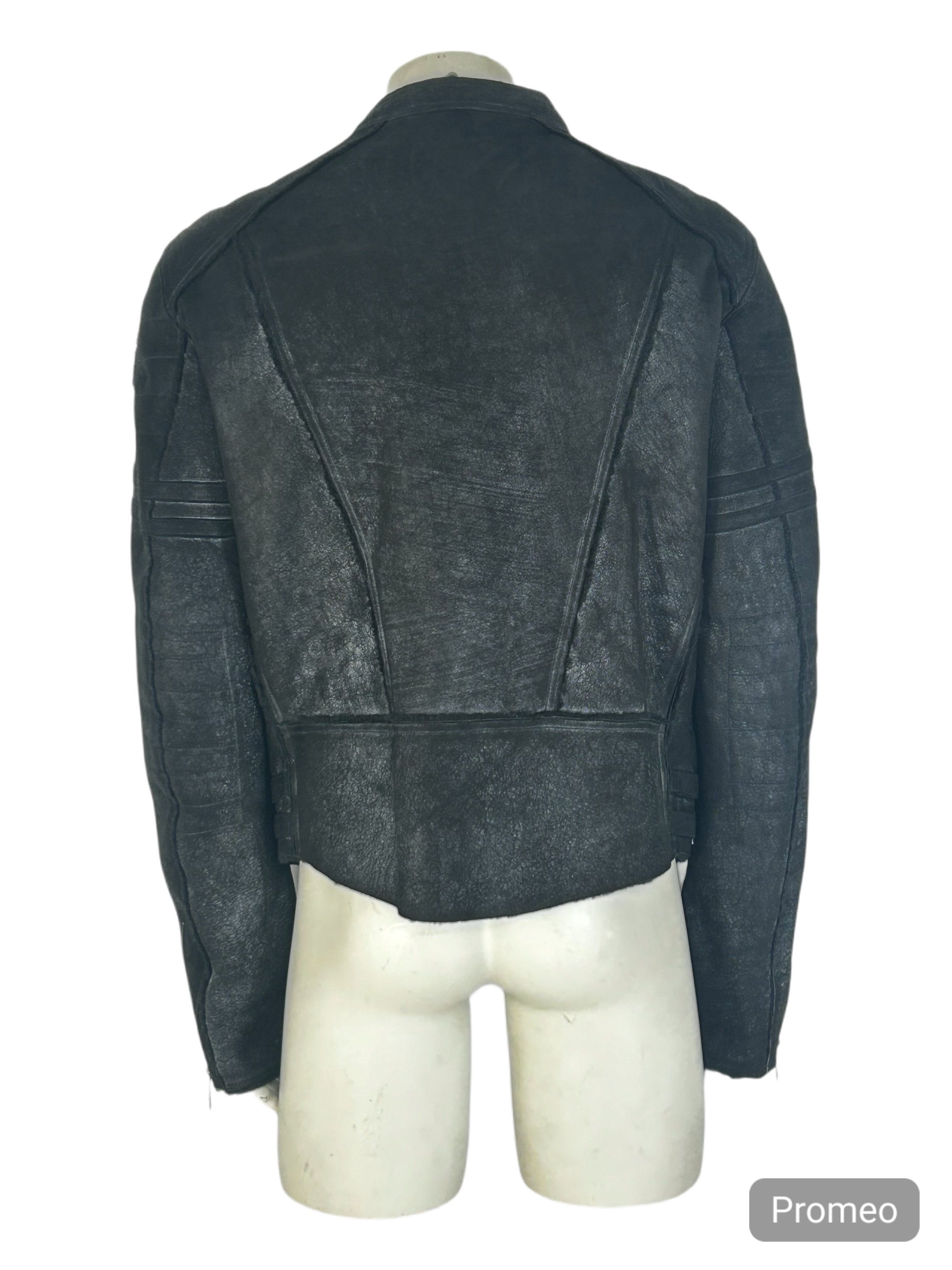 John Galliano John Galliano Black Shearling Leather Biker Jacket SIZE 54 Size US XXL / EU 58 / 5 - 3 Thumbnail