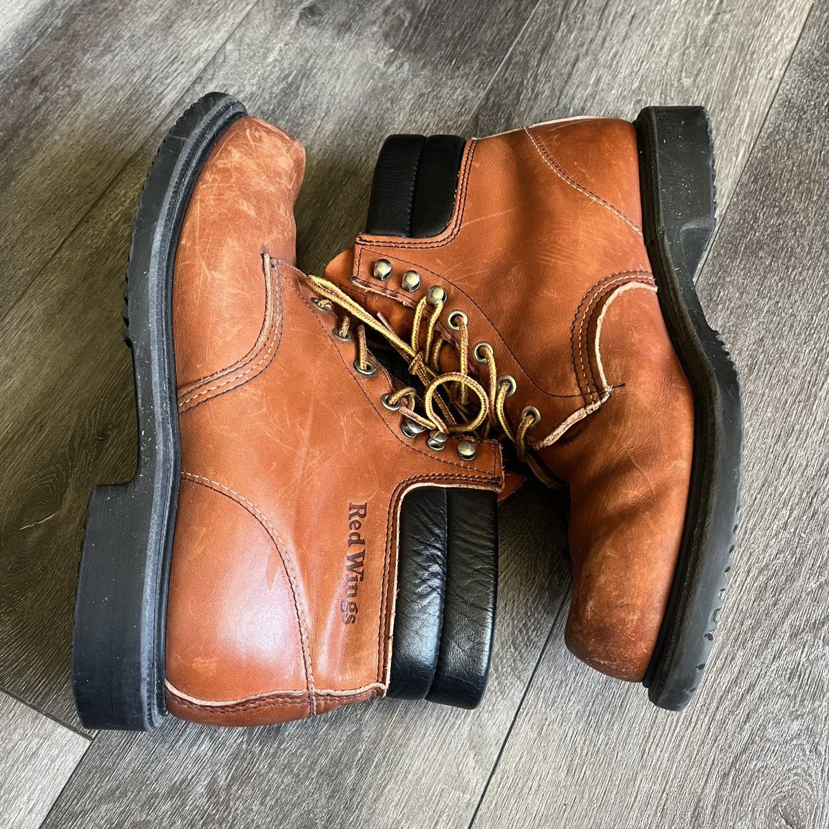 Red Wing Vintage 1990s Red Wing Shoes Leather Boots Brown Model 207 Size US 9.5 / EU 42-43 - 3 Thumbnail