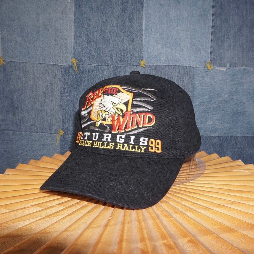 Vintage OSFA - Vintage Y2K feel the wind 1999 Sturgis embroider hat Size ONE SIZE - 2 Thumbnail