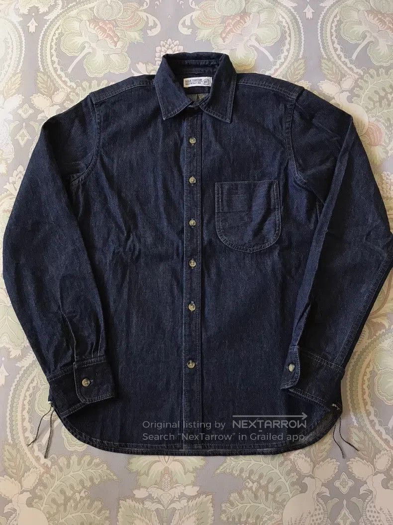 Vintage RGT Oak White Denim Shirt. Size US S / EU 44-46 / 1 - 1 Thumbnail